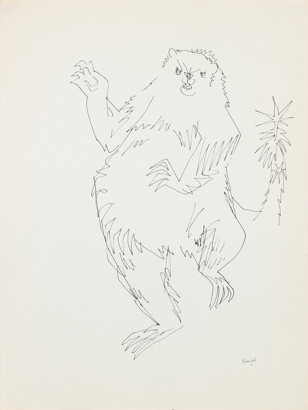 Dancing Sloth &lt;br&gt;1970-80s Ink &lt;br&gt;&lt;br&gt;#A5998