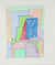 Deconstructed Geometric Abstract<br>Mid - Late 20th Century Pastel<br><br>#A6196