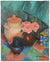 Pink Roses Still Life<br>Late 20th Century Oil<br><br>#A6316