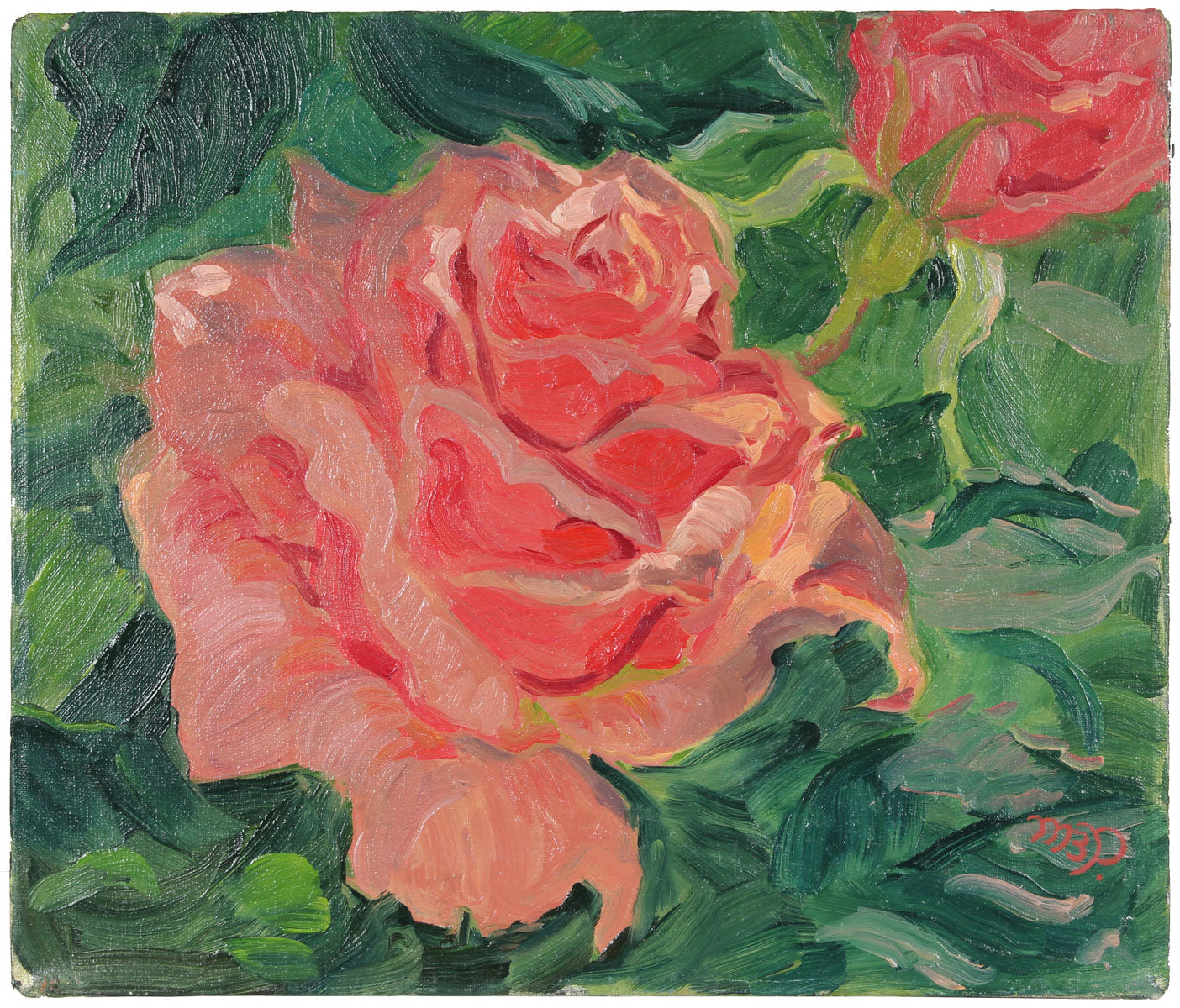 <i>Picture Roses</i><br>1960s Oil<br><br>#A6319