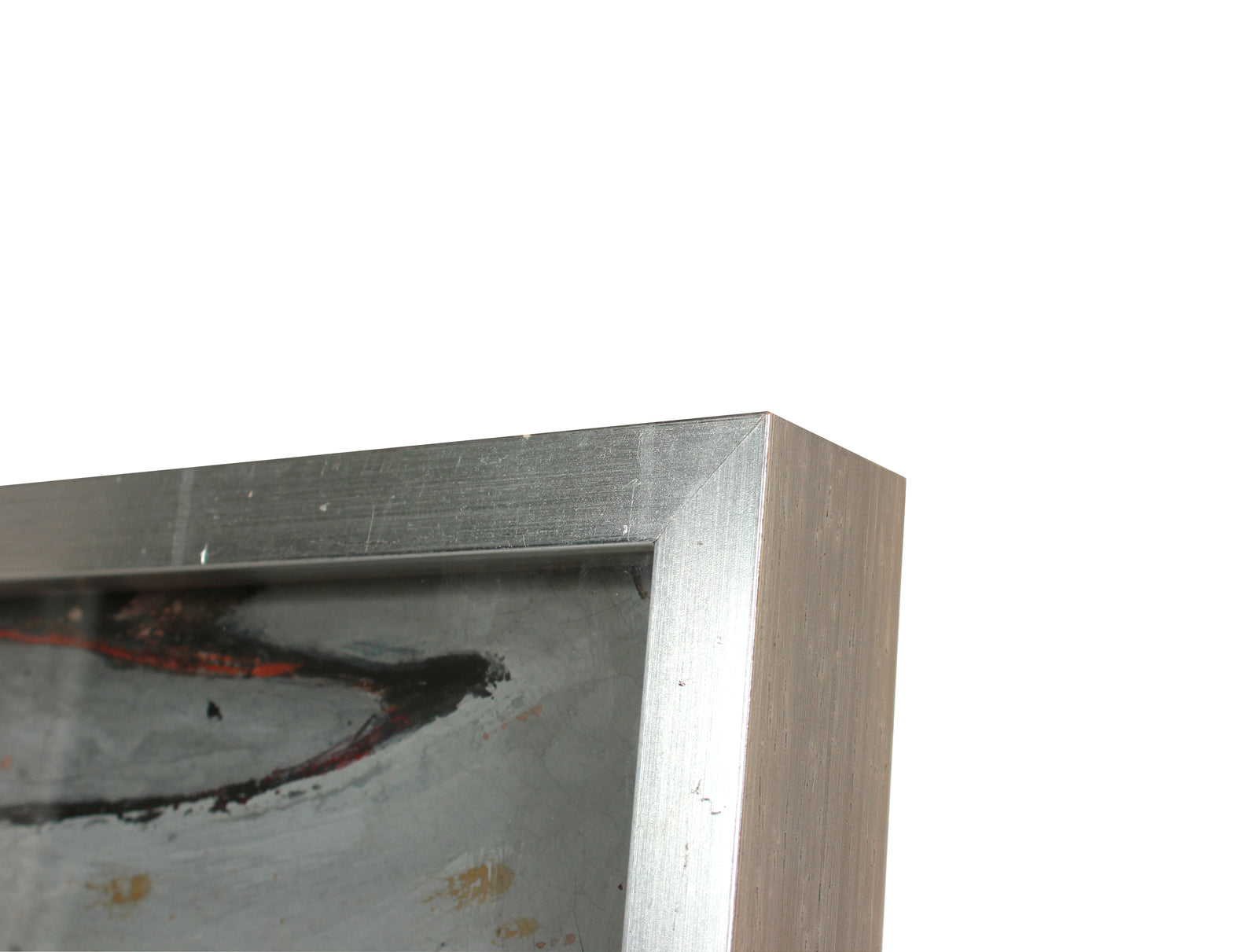 Gray Subdued Abstract<br>1950s-1960s Acrylic and Charcoal<br><br>#A6332