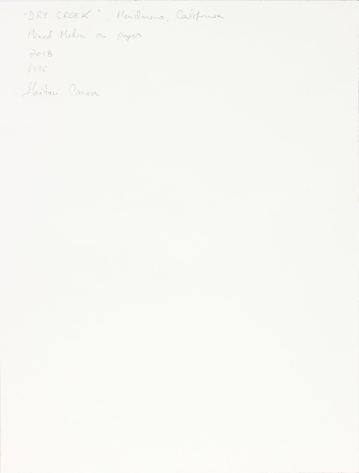 <i>Dry Creek</i> <br>2018 Mixed Media <br><br>#A6528