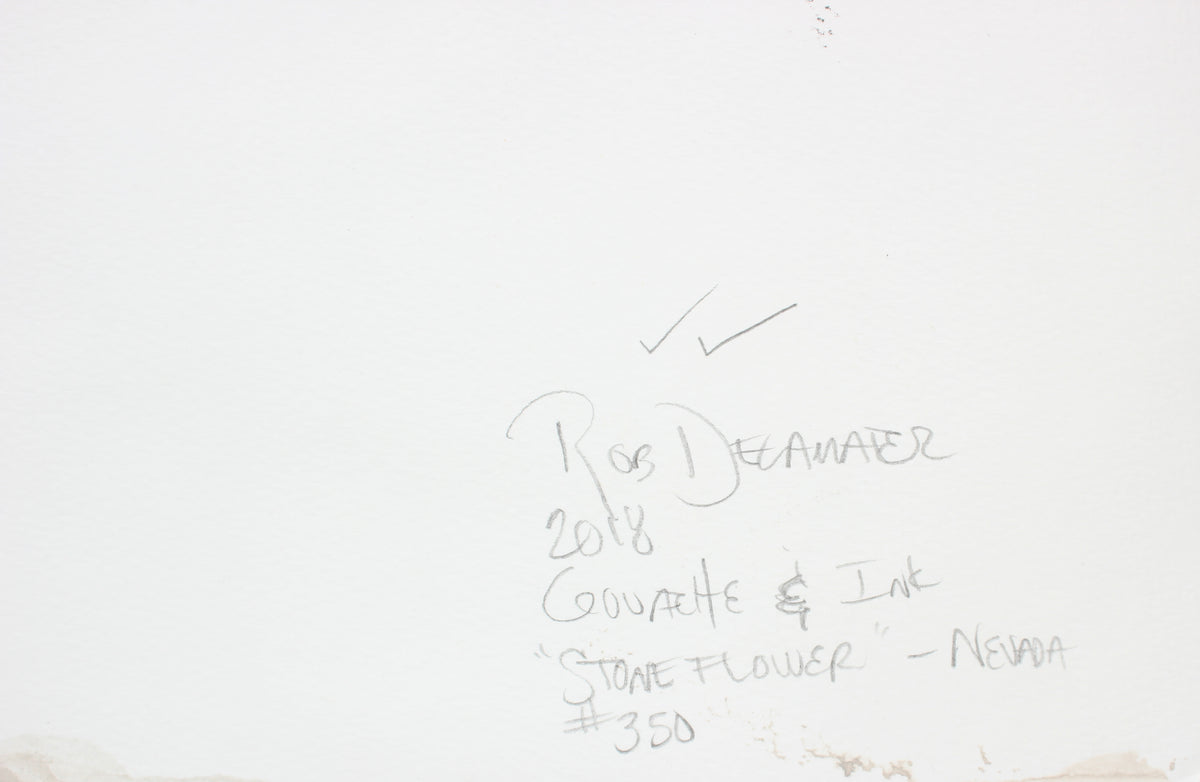 <i>Stone Flower, Nevada</i><br>2018 Gouache & Ink<br><br>#A6644