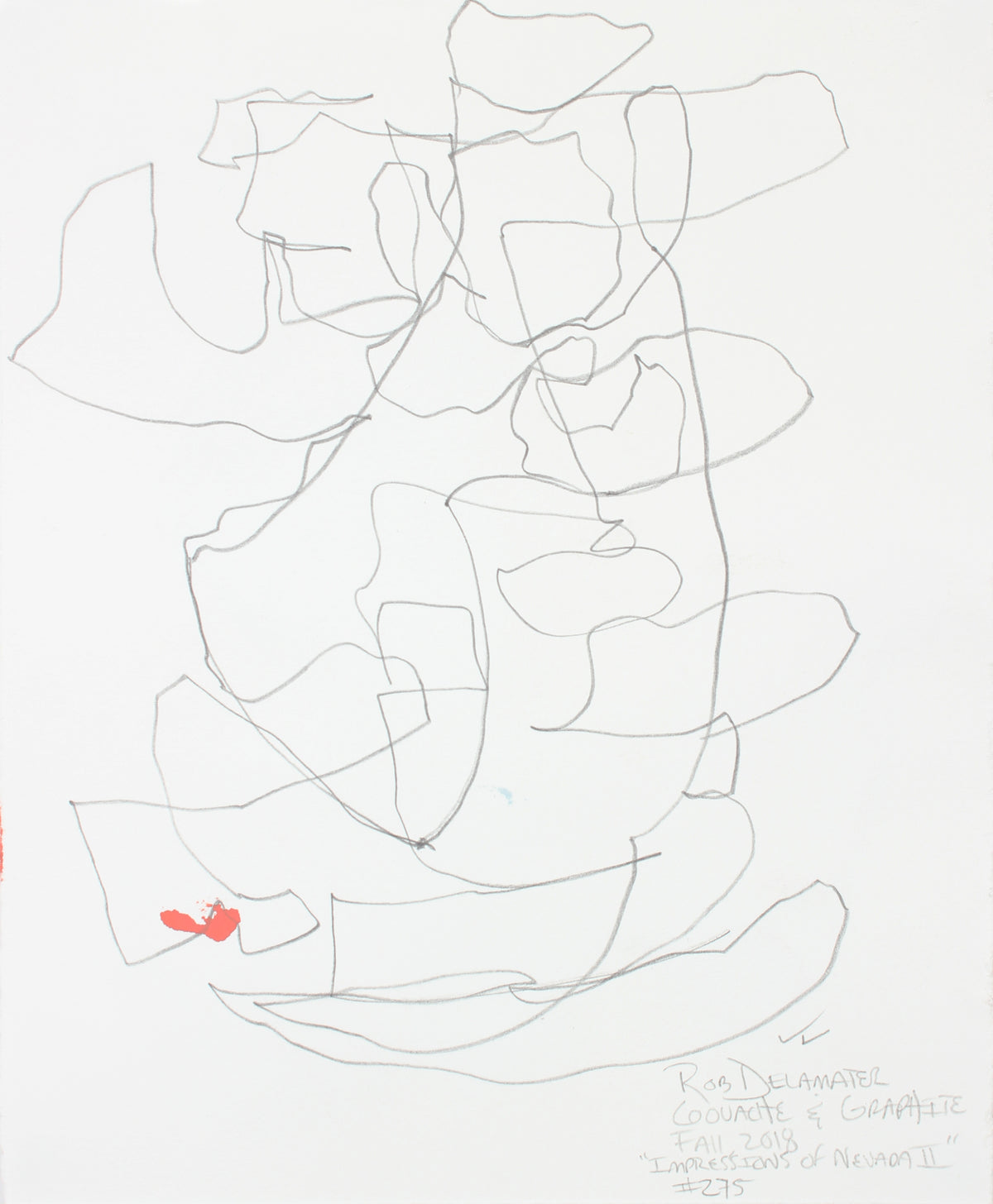 <i>Impressions of Nevada II</i><br>2018 Gouache and Graphite<br><br>#A6663