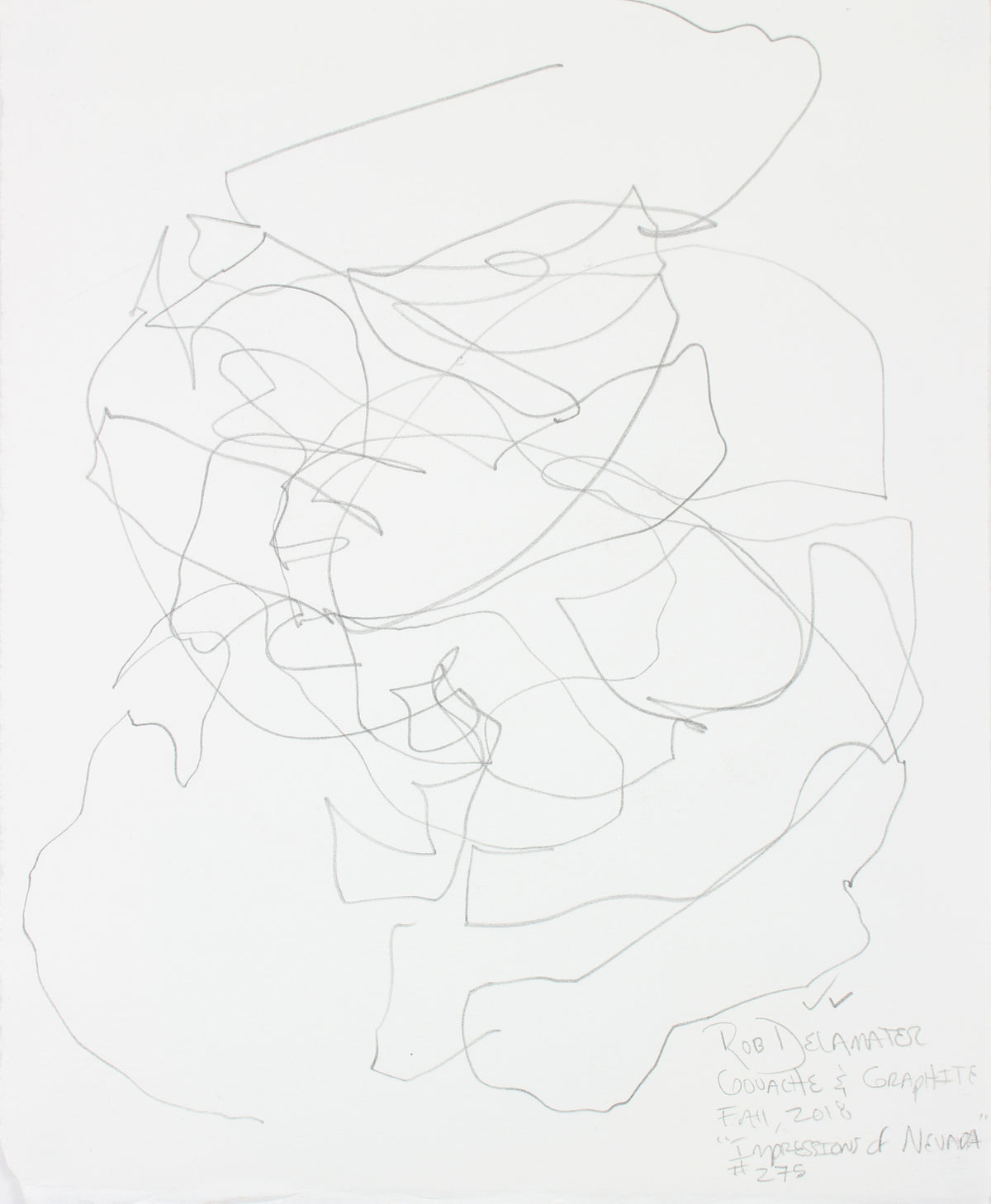 <i>Impressions of Nevada</i><br>2018 Gouache and Graphite<br><br>#A6665