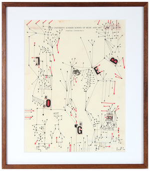 Modernist Abstracted Drawing<br>1960's Ink on Paper<br><br>#A6697