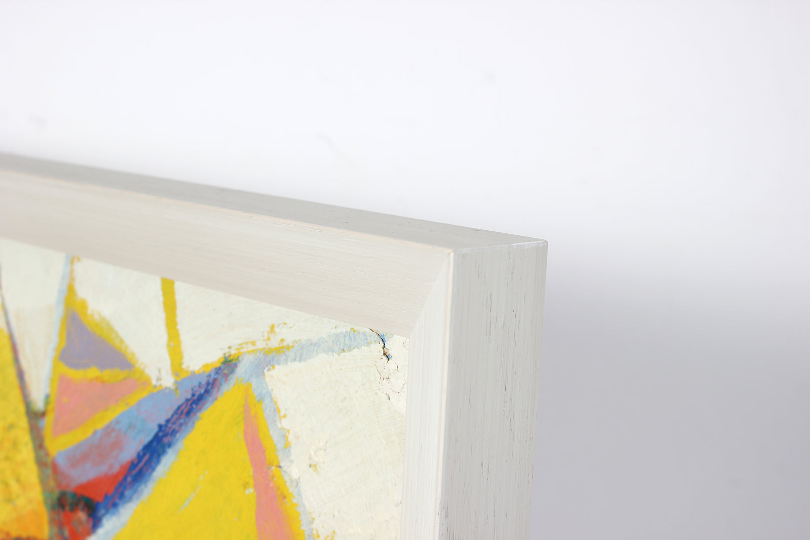 Modernist Abstract in Yellow and Lilac<br>Late 1950s Oil<br><br>#A6703