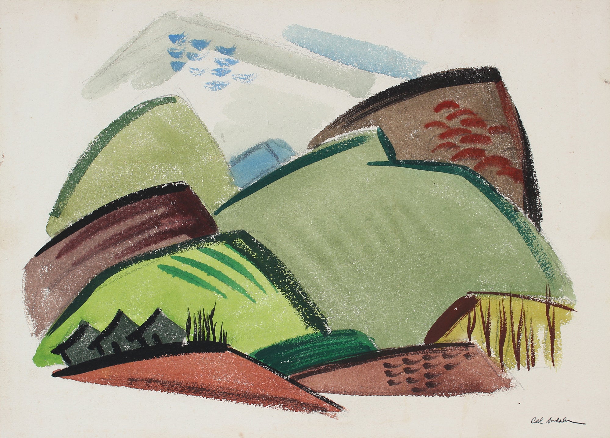 <i>Nadzab</i><br>1944 Gouache and Graphite<br><br>#A6732