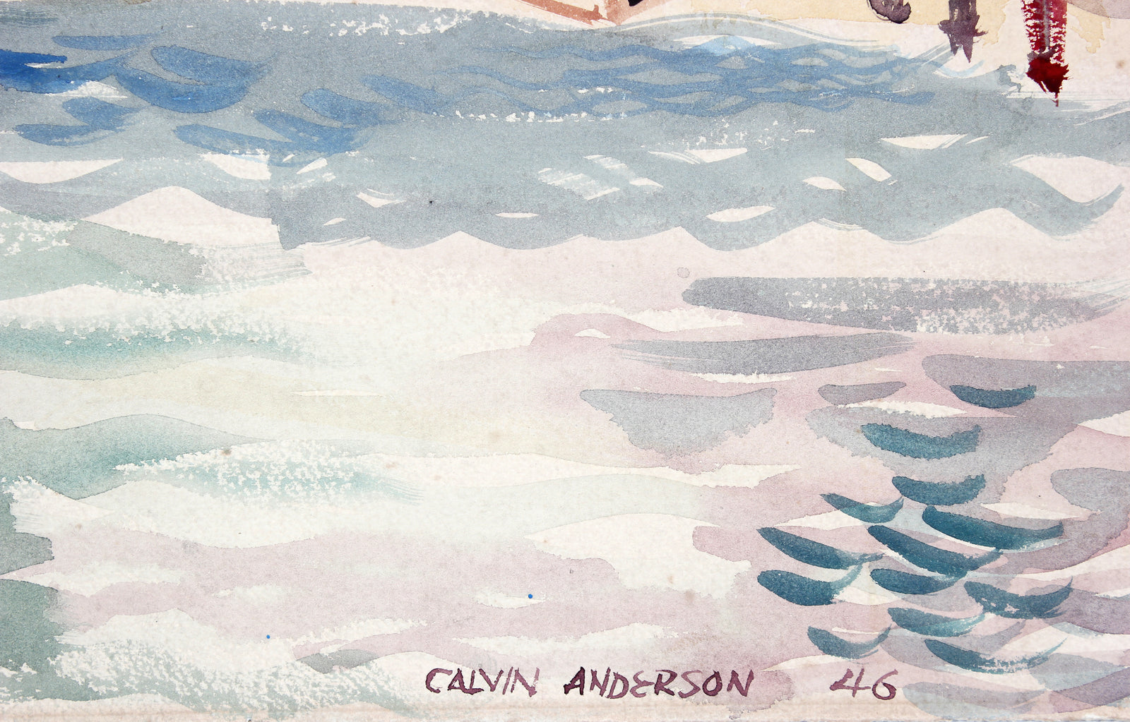 <i>Seafood Mama</i><br>1946 Gouache<br><br>#A6735