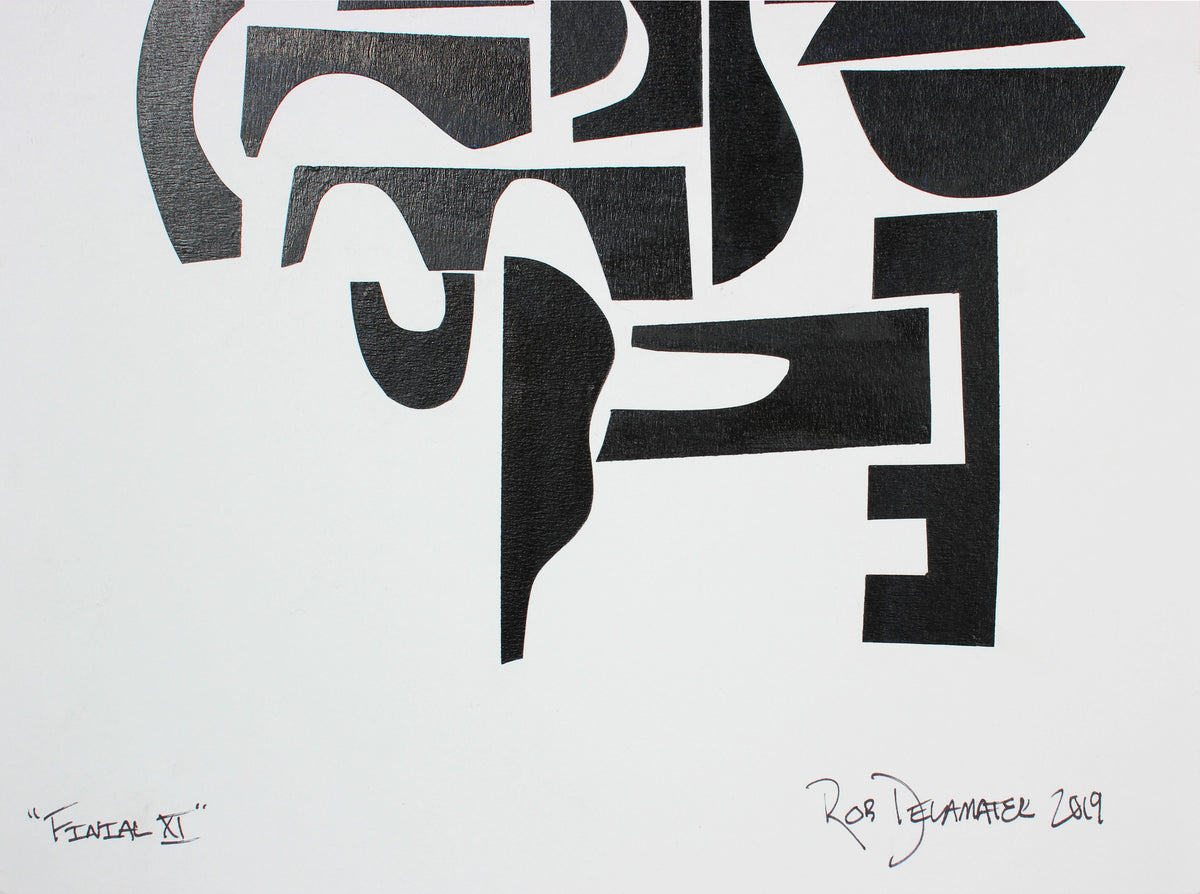 <i>Finial XI</i><br>2019 Collage and India Ink<br><br>#A6805