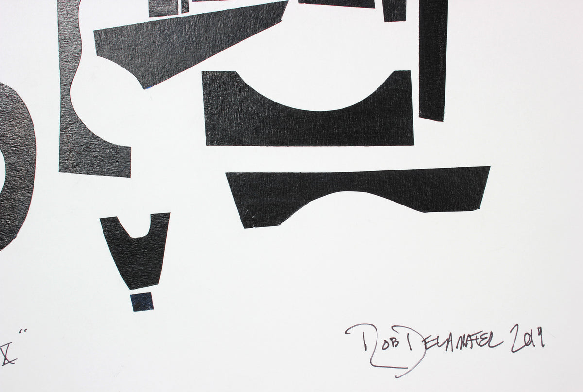 <i>Finial X</i><br>2019 Collage and India Ink<br><br>#A6807