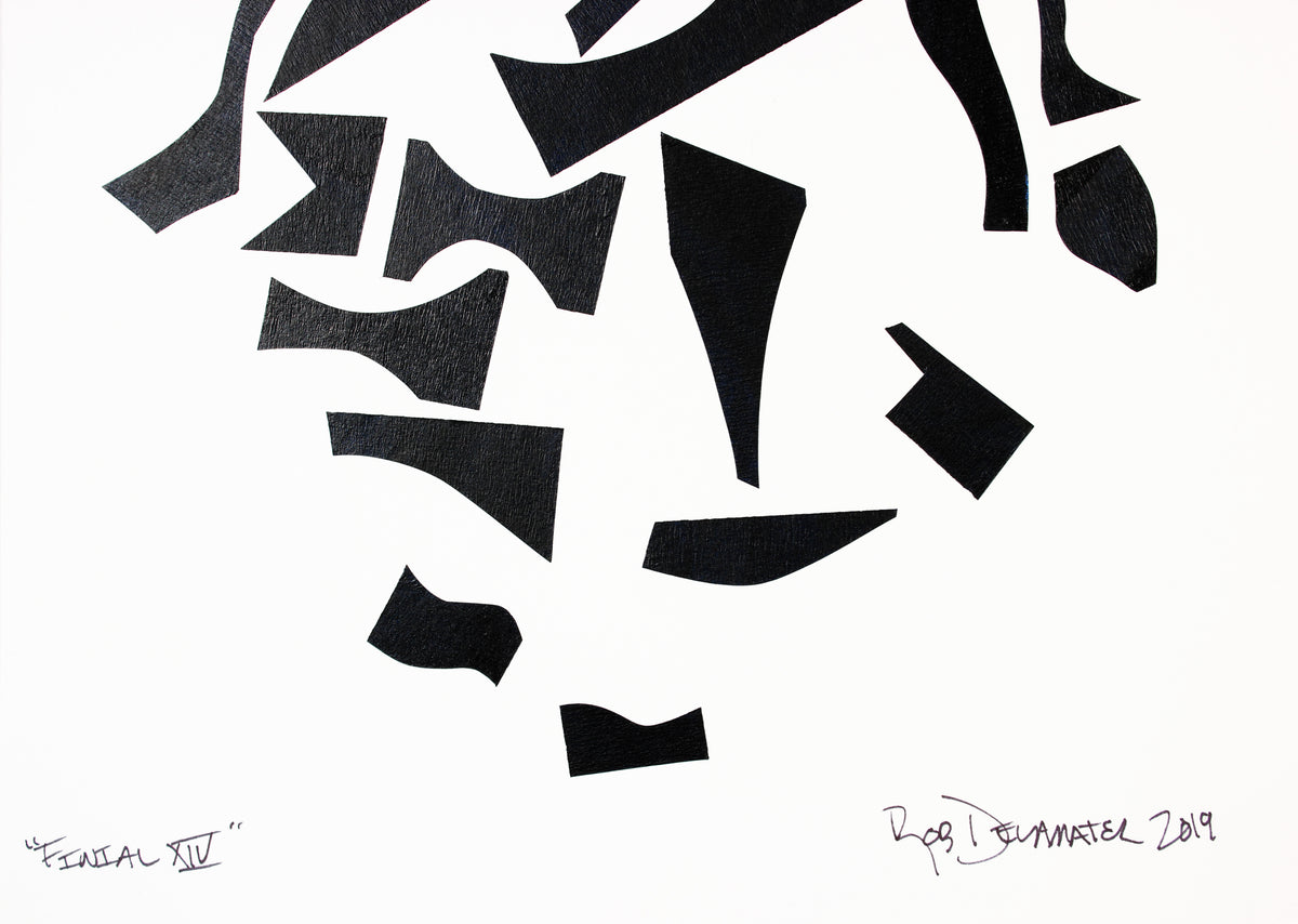 <i>Finial XIV</i><br>2019 Collage and India Ink<br><br>#A6898