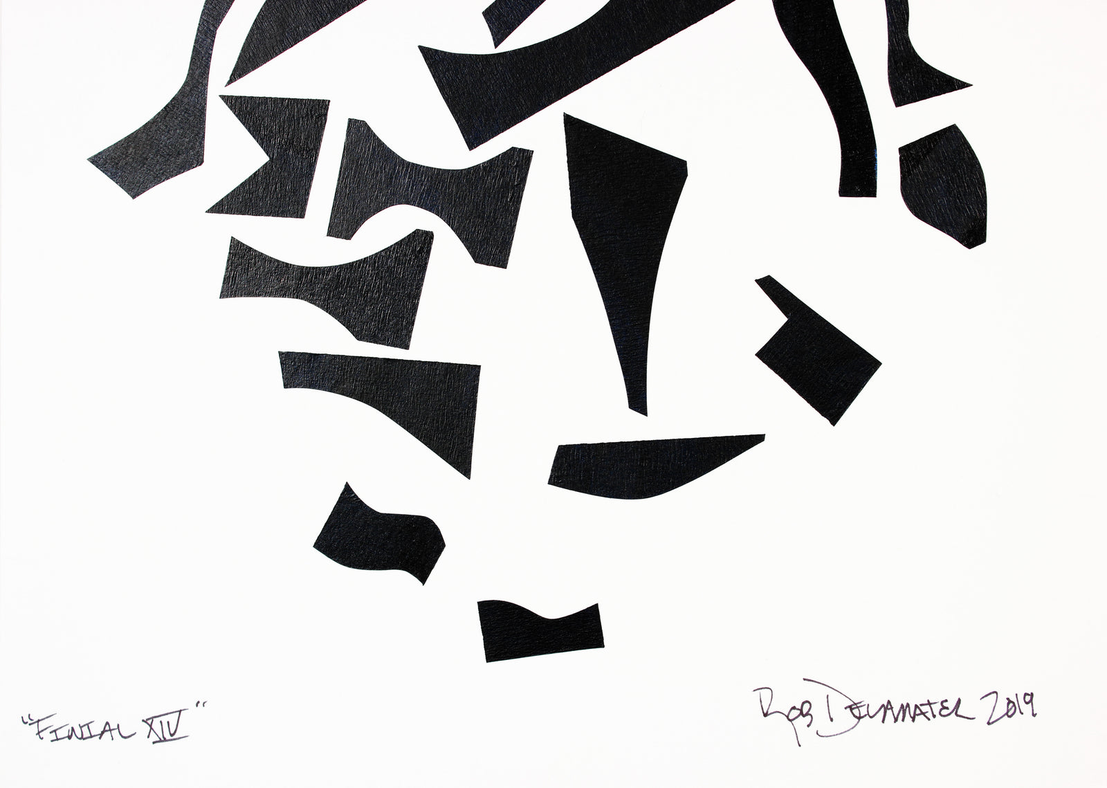 <i>Finial XIV</i><br>2019 Collage and India Ink<br><br>#A6898