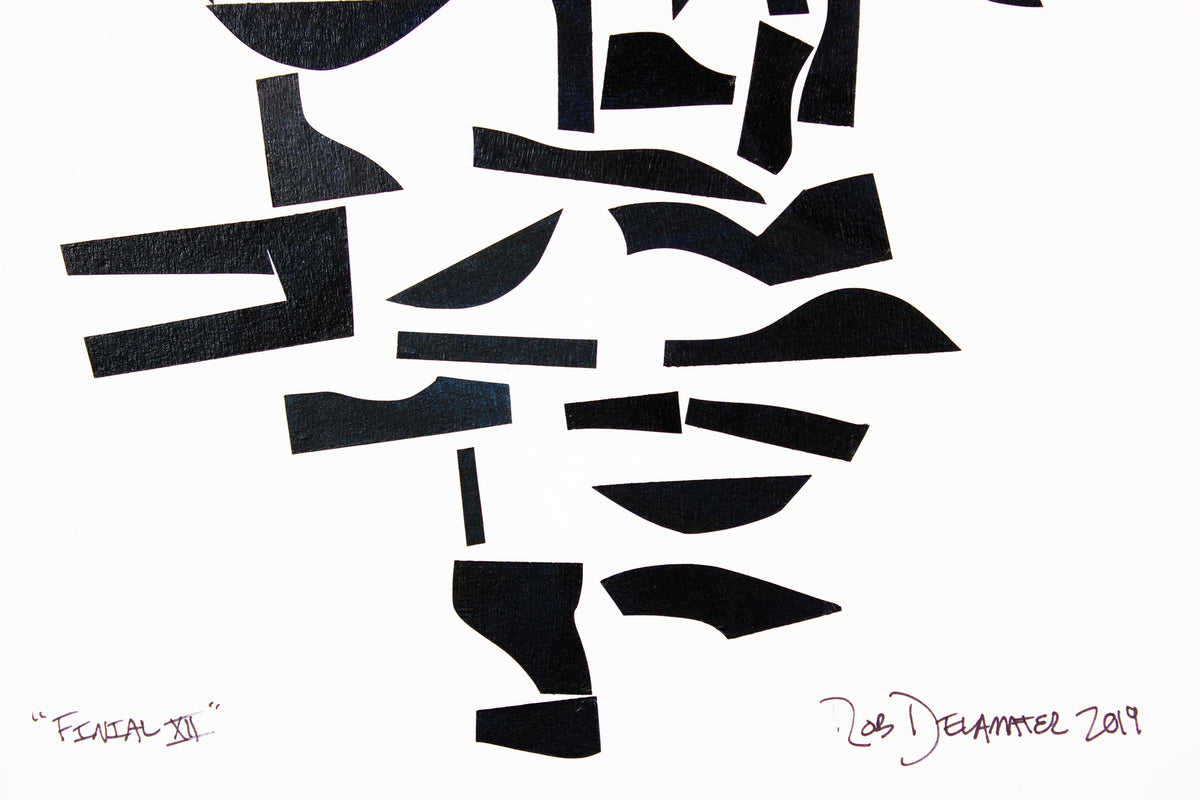 <i>Finial XII</i><br>2019 Collage and India Ink<br><br>#A6903