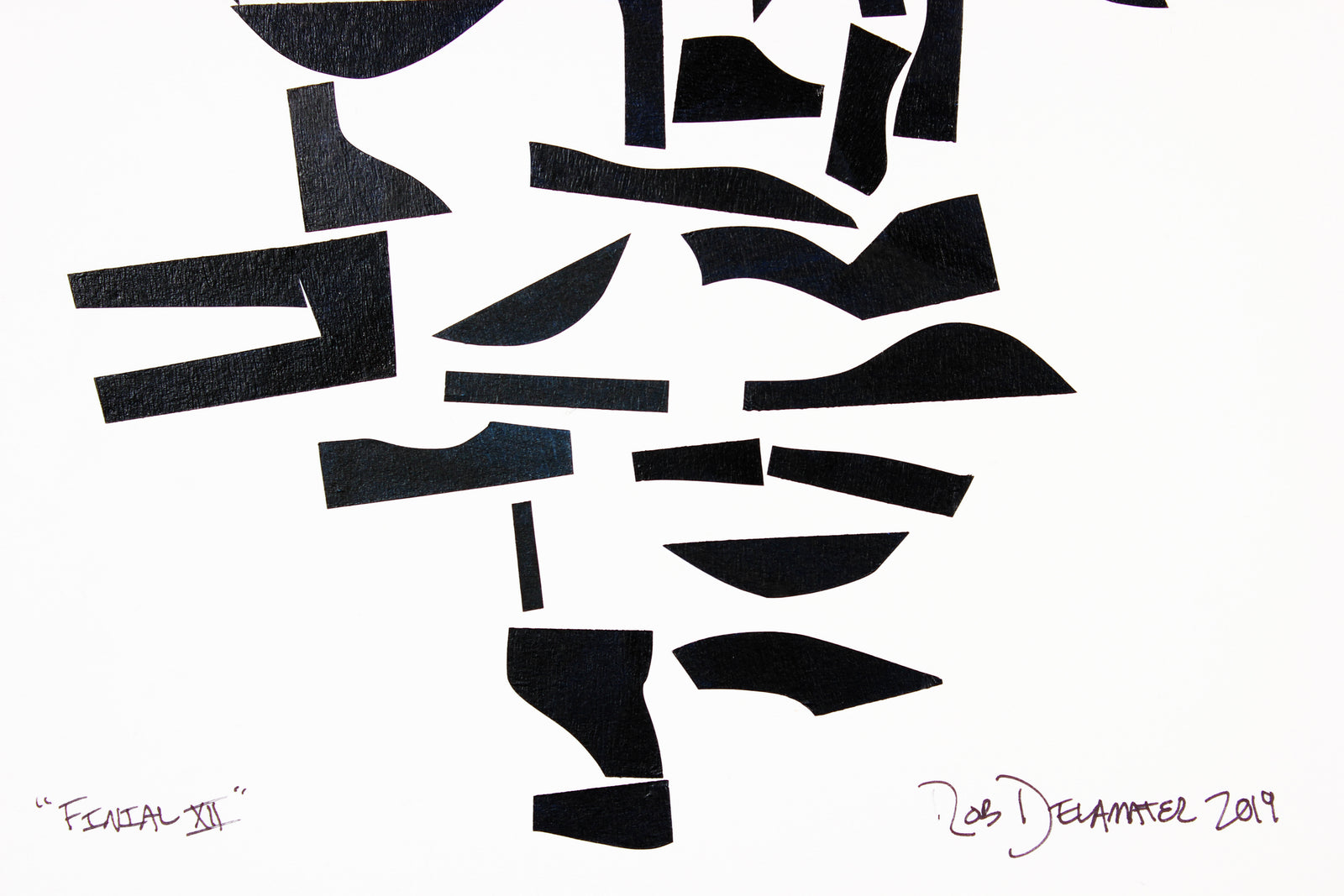 <i>Finial XII</i><br>2019 Collage and India Ink<br><br>#A6903