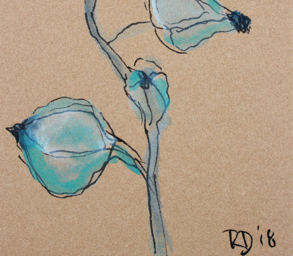 <i>Little Plants of Big Sur VIII</i><br>2018 Gouache & Ink<br><br>#A7099