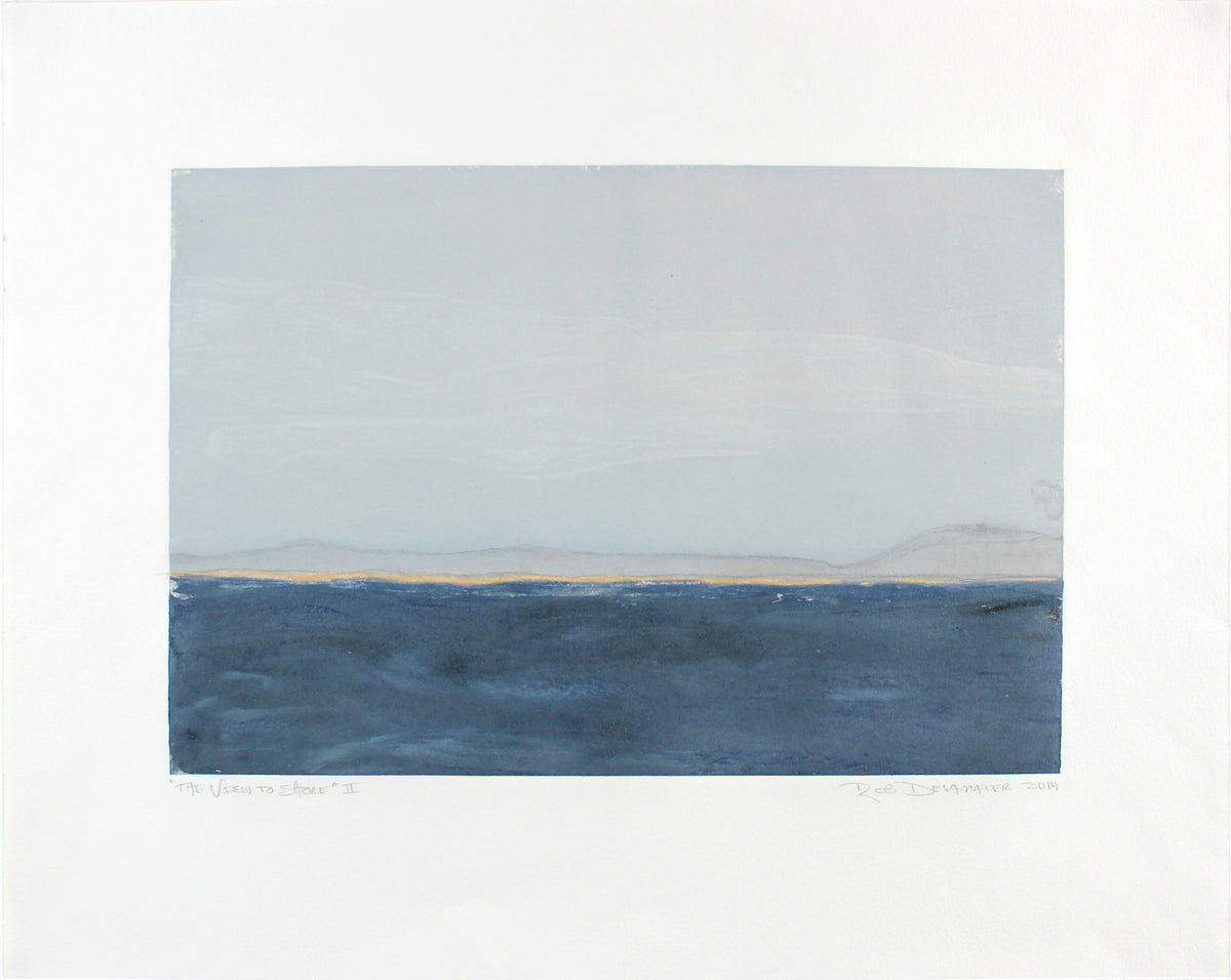 <i>The View to the Shore</i> <br>2014 Monotype Landscape <br><br>#A7123