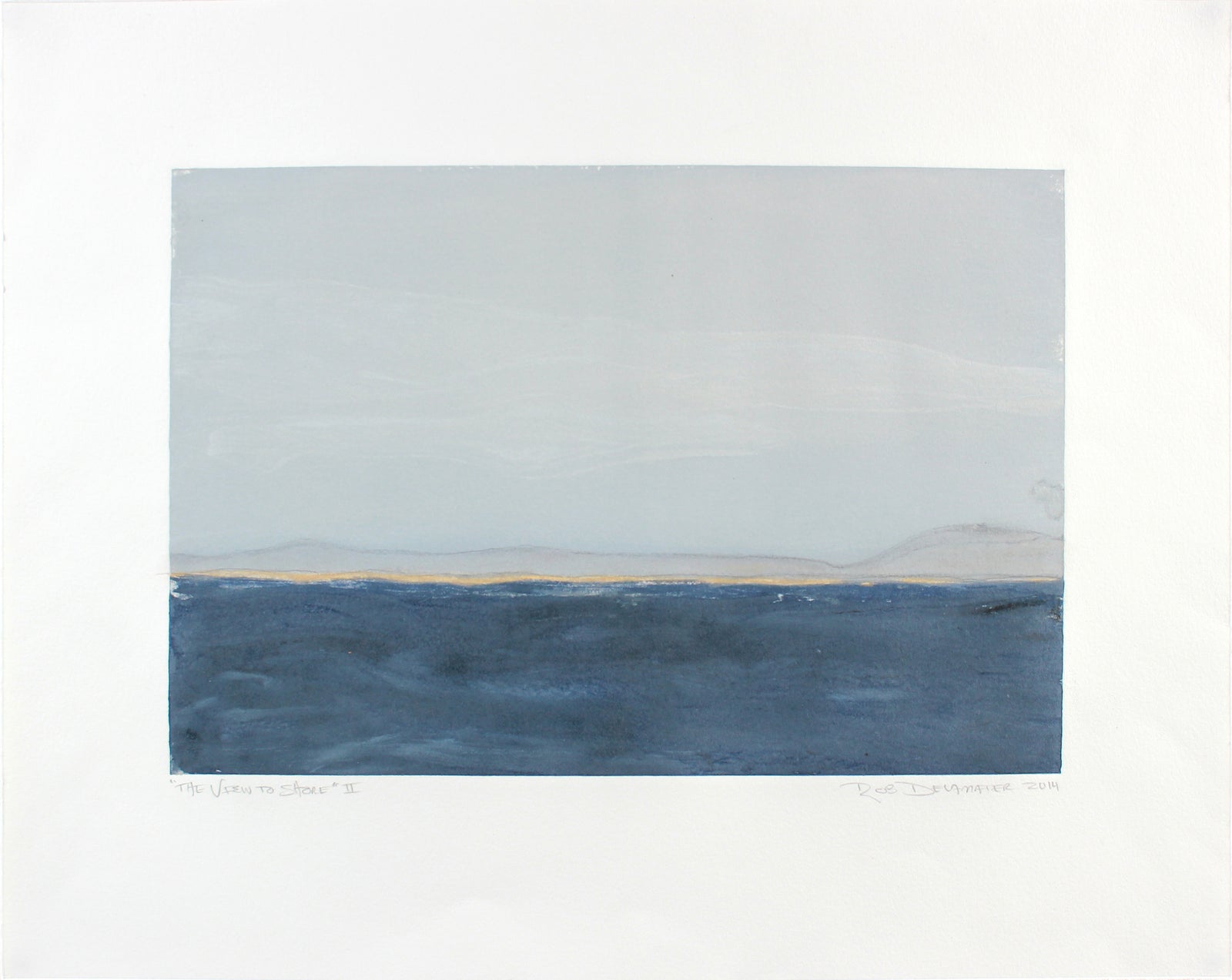 <i>The View to the Shore</i> <br>2014 Monotype Landscape <br><br>#A7123