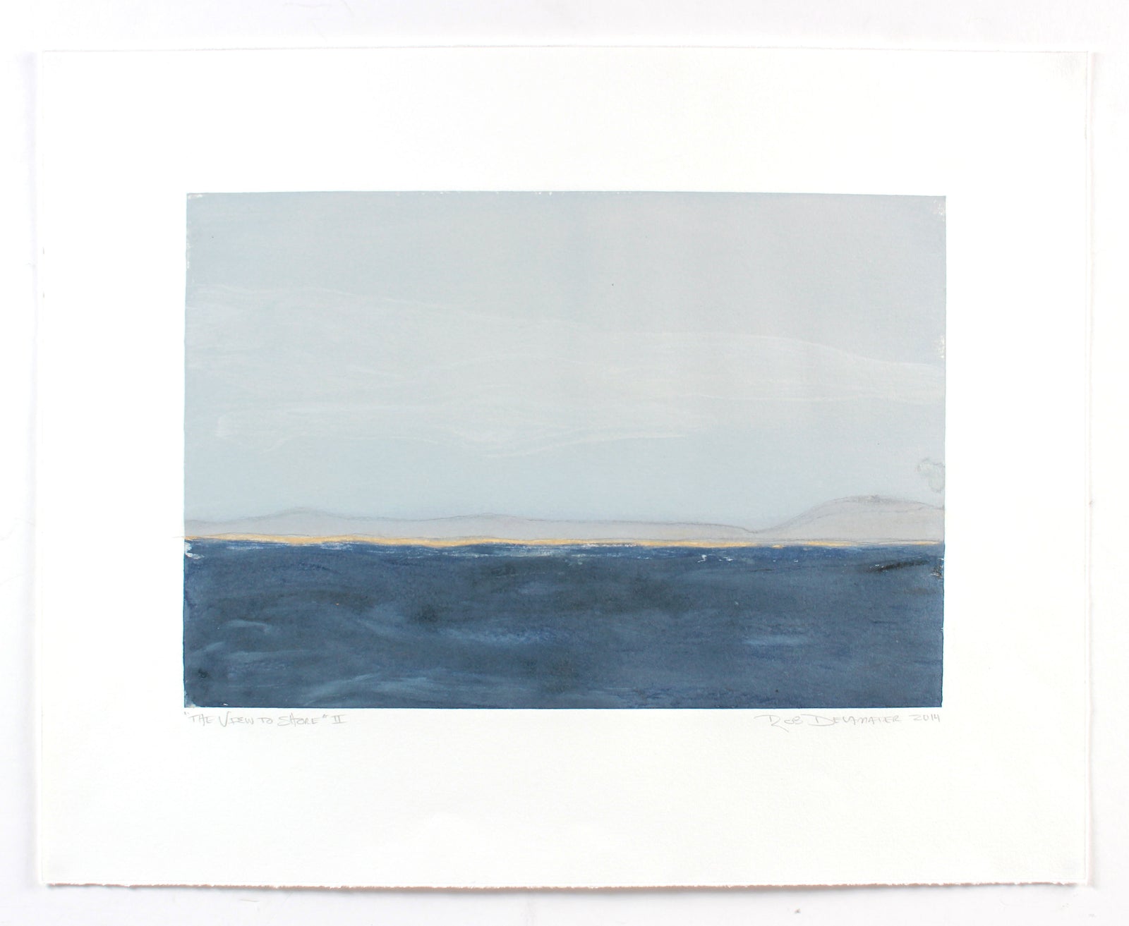 <i>The View to the Shore</i> <br>2014 Monotype Landscape <br><br>#A7123