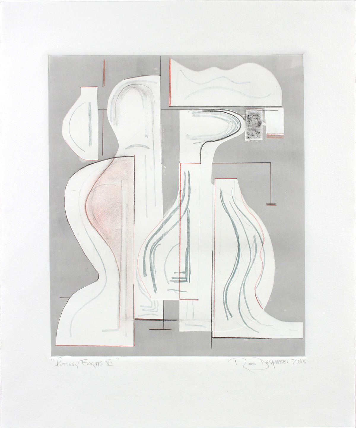 <i>Pottery Forms VI </i><br>2018 Monotype <br><br>#A7126