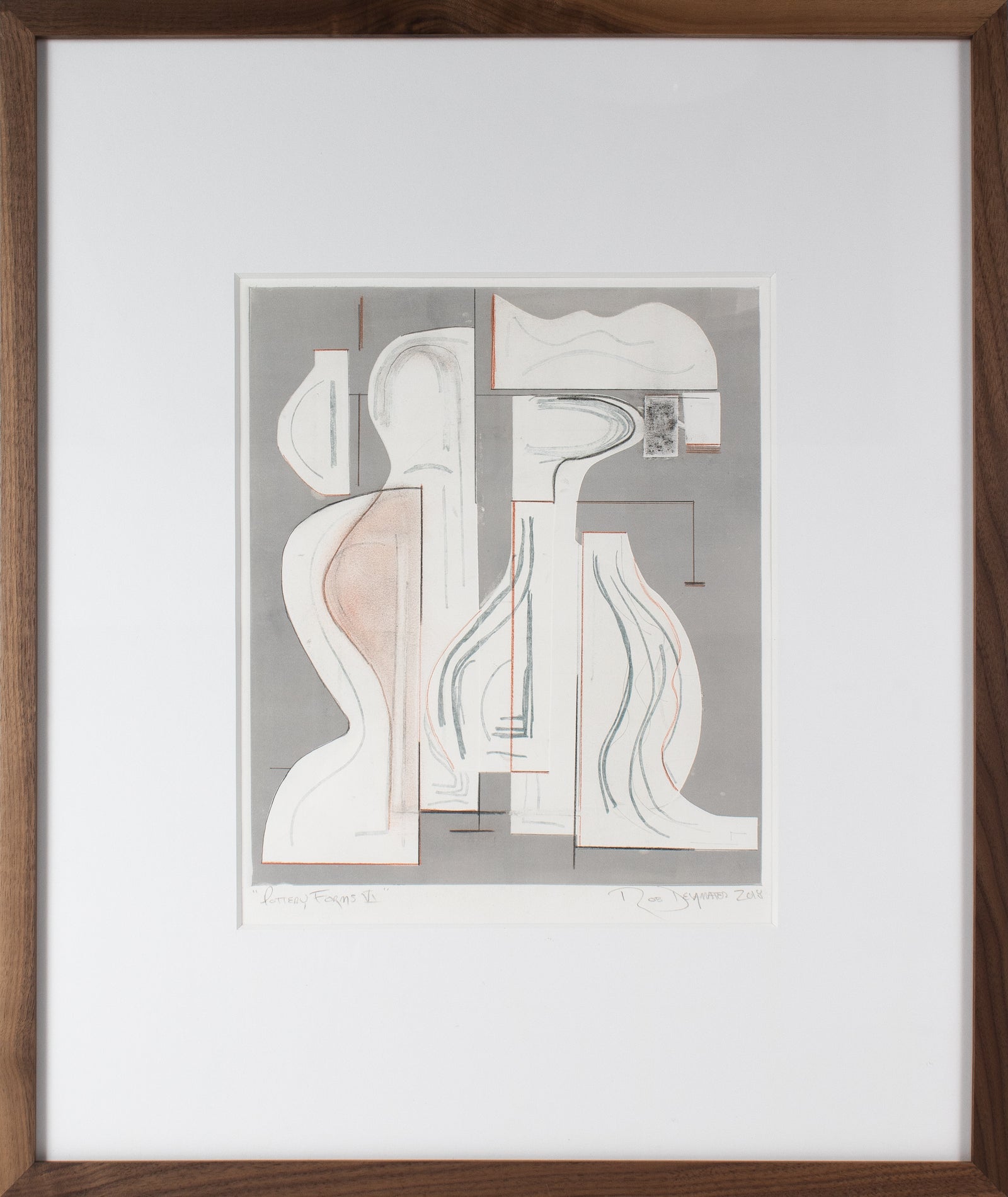 <i>Pottery Forms VI </i><br>2018 Monotype <br><br>#A7126