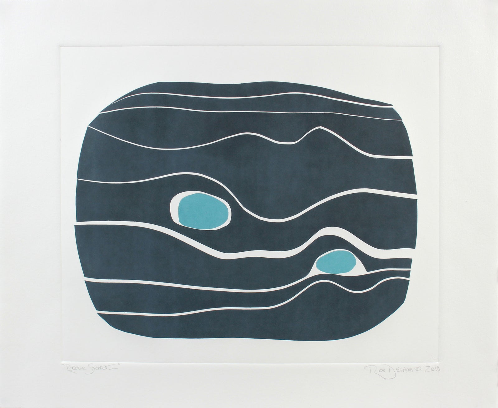 <i>River Stones I</i> <br>2018 Monotype <br><br>#A7132