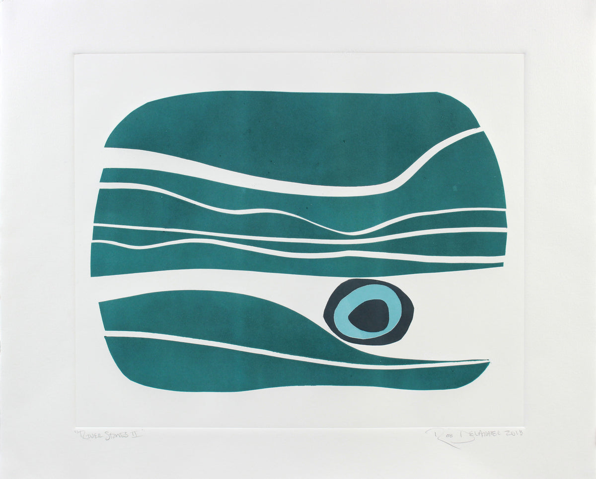 <i>River Stones II</i> <br>2018 Monotype <br><br>#A7134