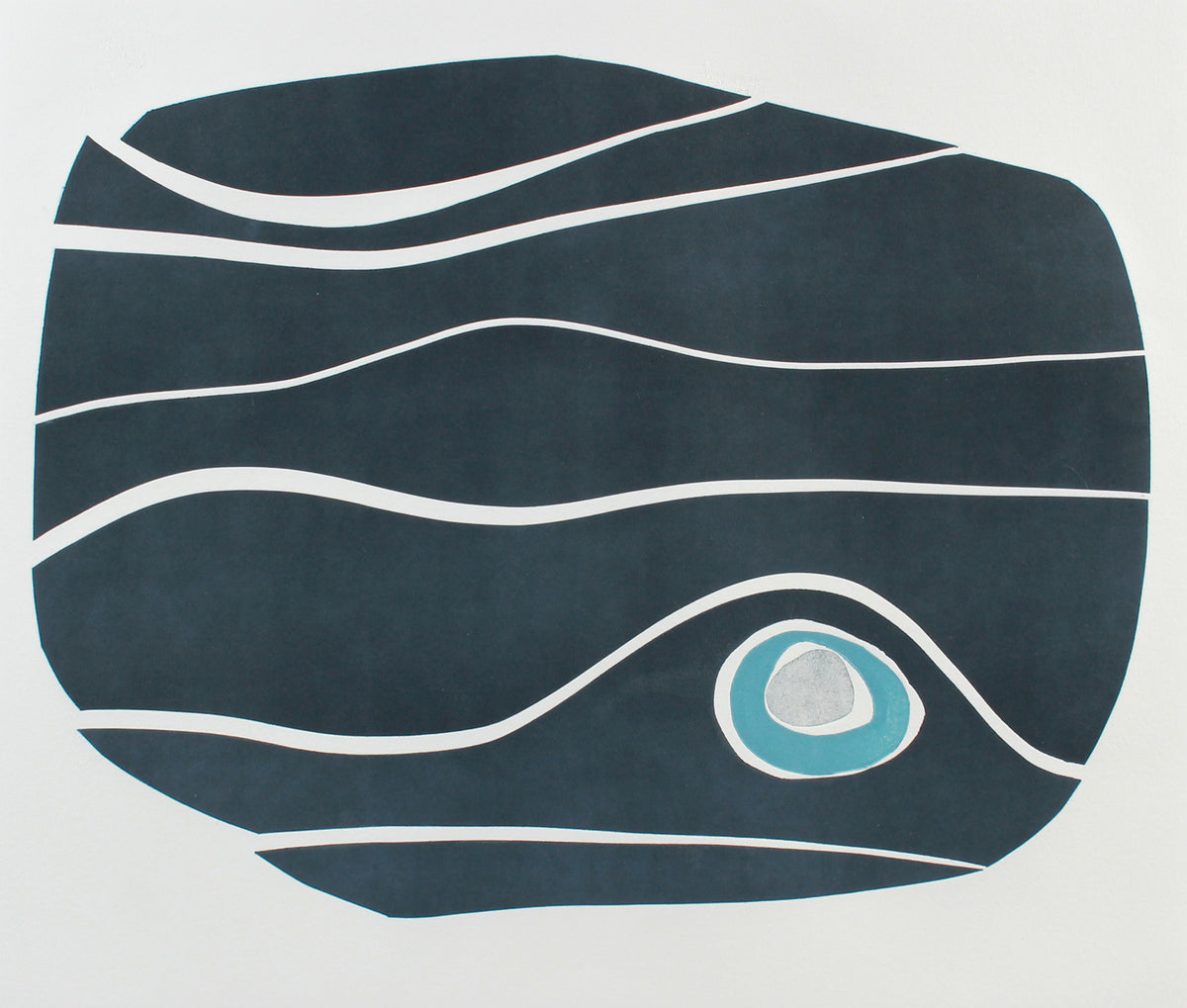 <i>River Stones III</i> <br>2018 Monotype <br><br>#A7136