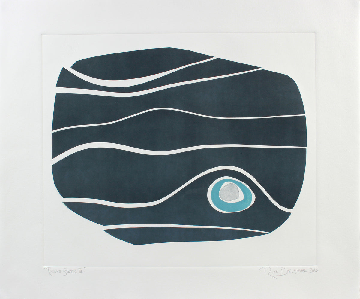 <i>River Stones III</i> <br>2018 Monotype <br><br>#A7136