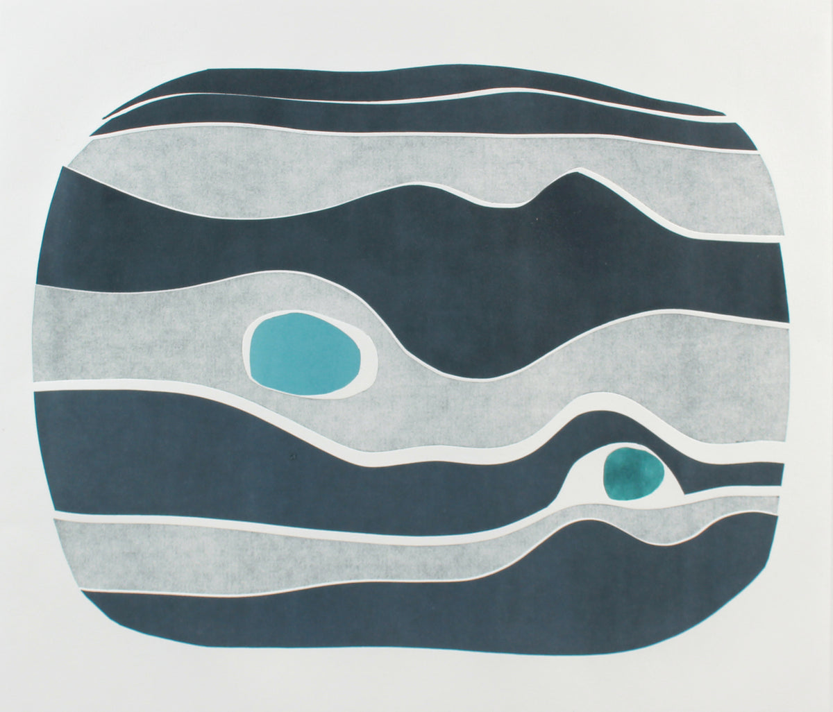 <i>River Stones V</i> <br>2018 Monotype <br><br>#A7138