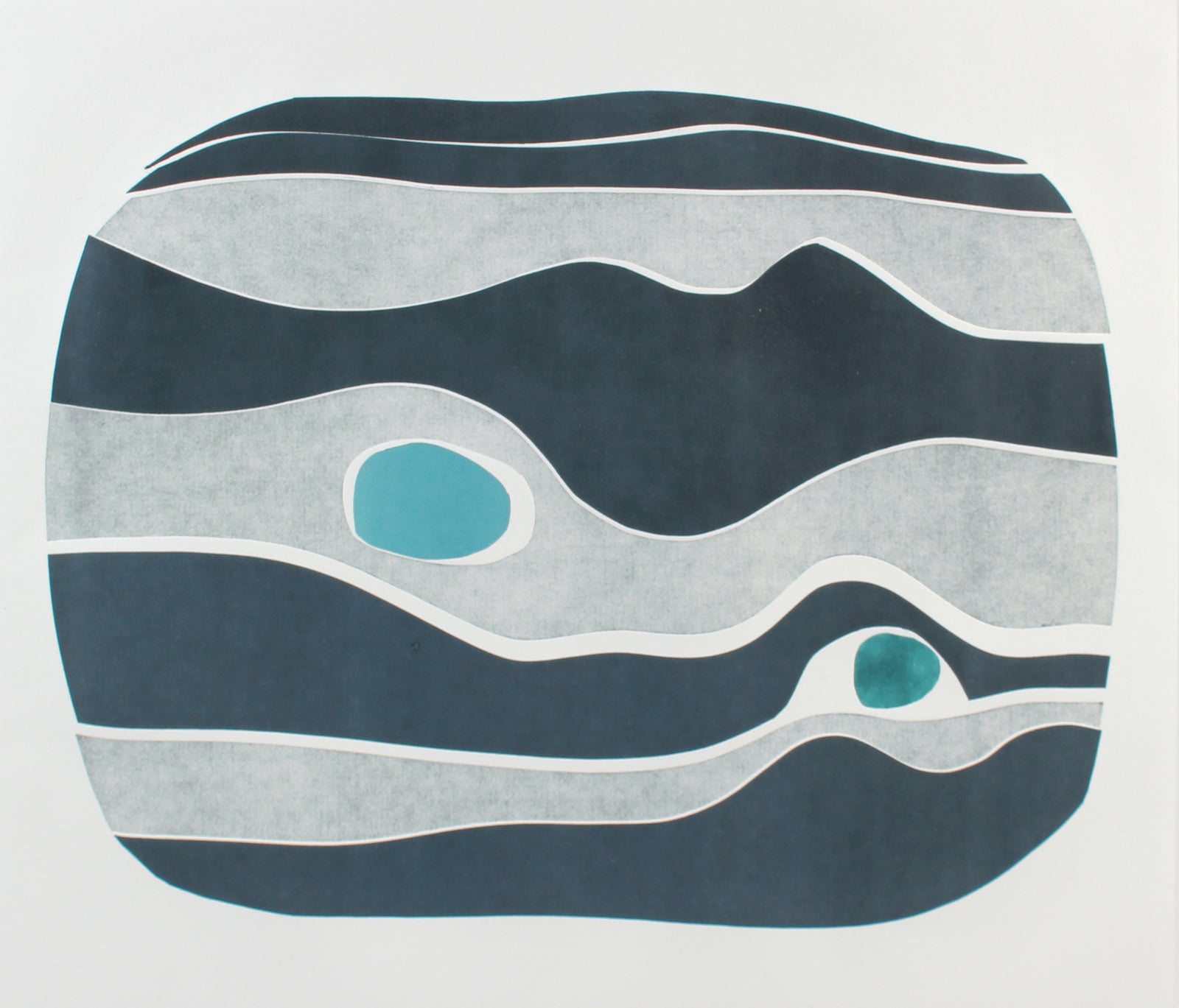 <i>River Stones V</i> <br>2018 Monotype <br><br>#A7138