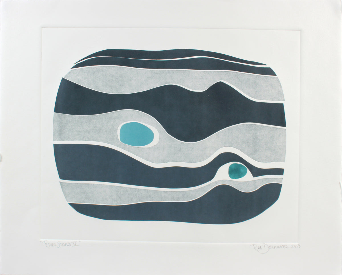 <i>River Stones V</i> <br>2018 Monotype <br><br>#A7138