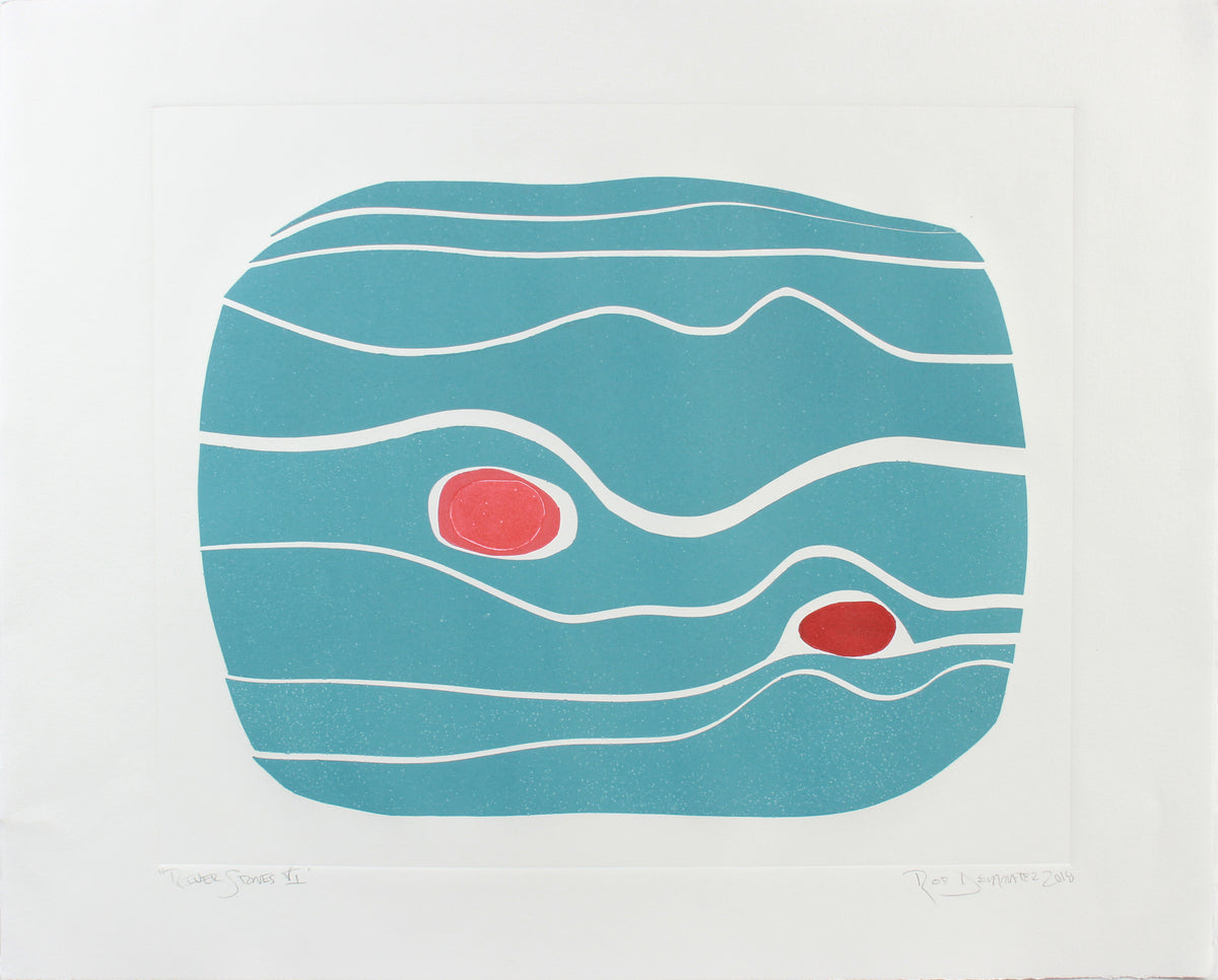 <i>River Stones VI</i> <br>2018 Monotype <br><br> #A7140