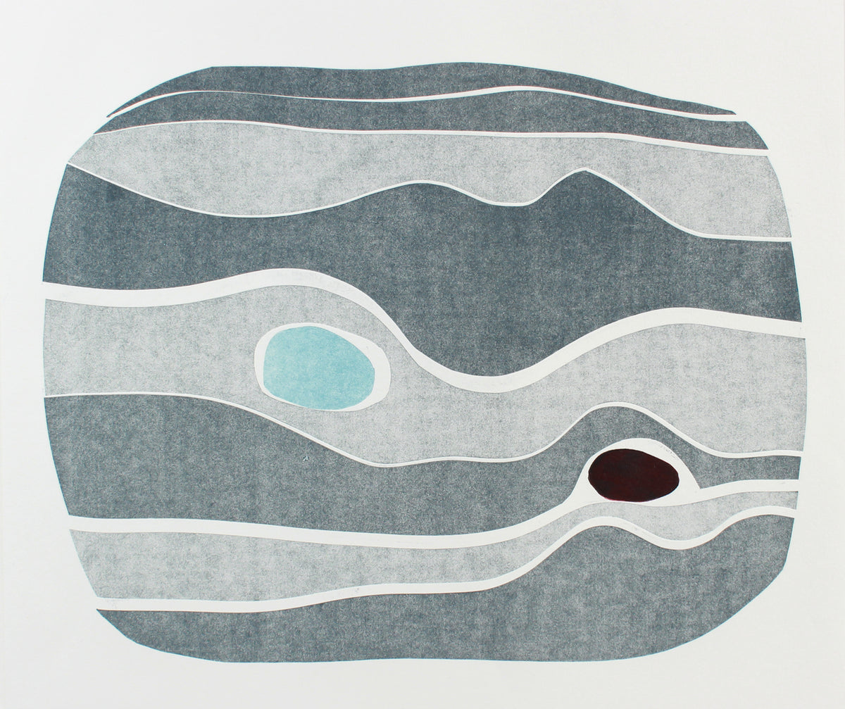 <i>River Stones VII</i> <br>2018 Monotype <br><br>#A7143