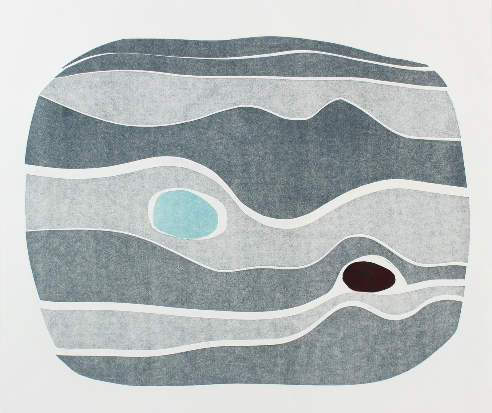 <i>River Stones VII</i> <br>2018 Monotype <br><br>#A7143