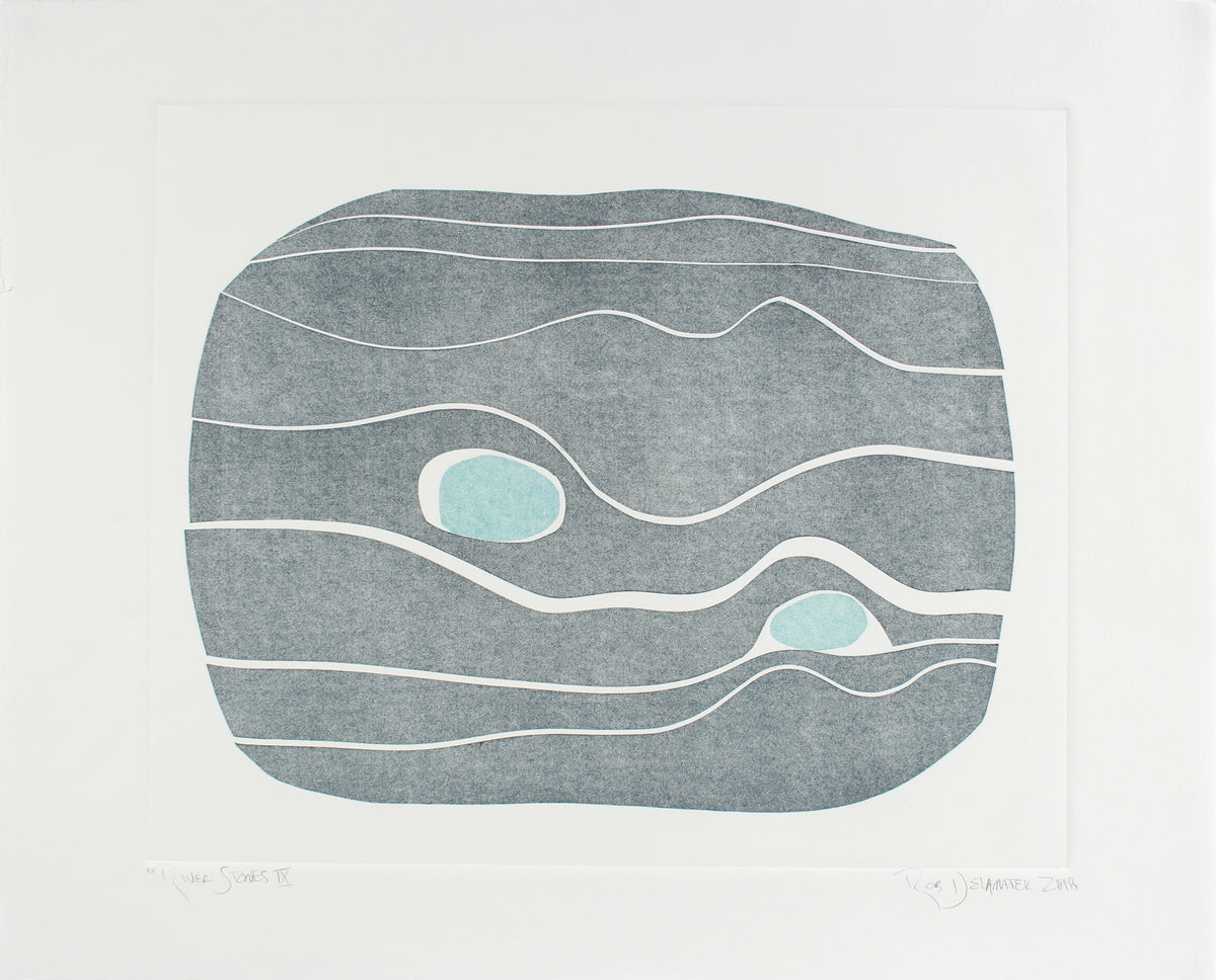 <i>River Stones IX</i> <br>2018 Monotype <br><br>#A7146