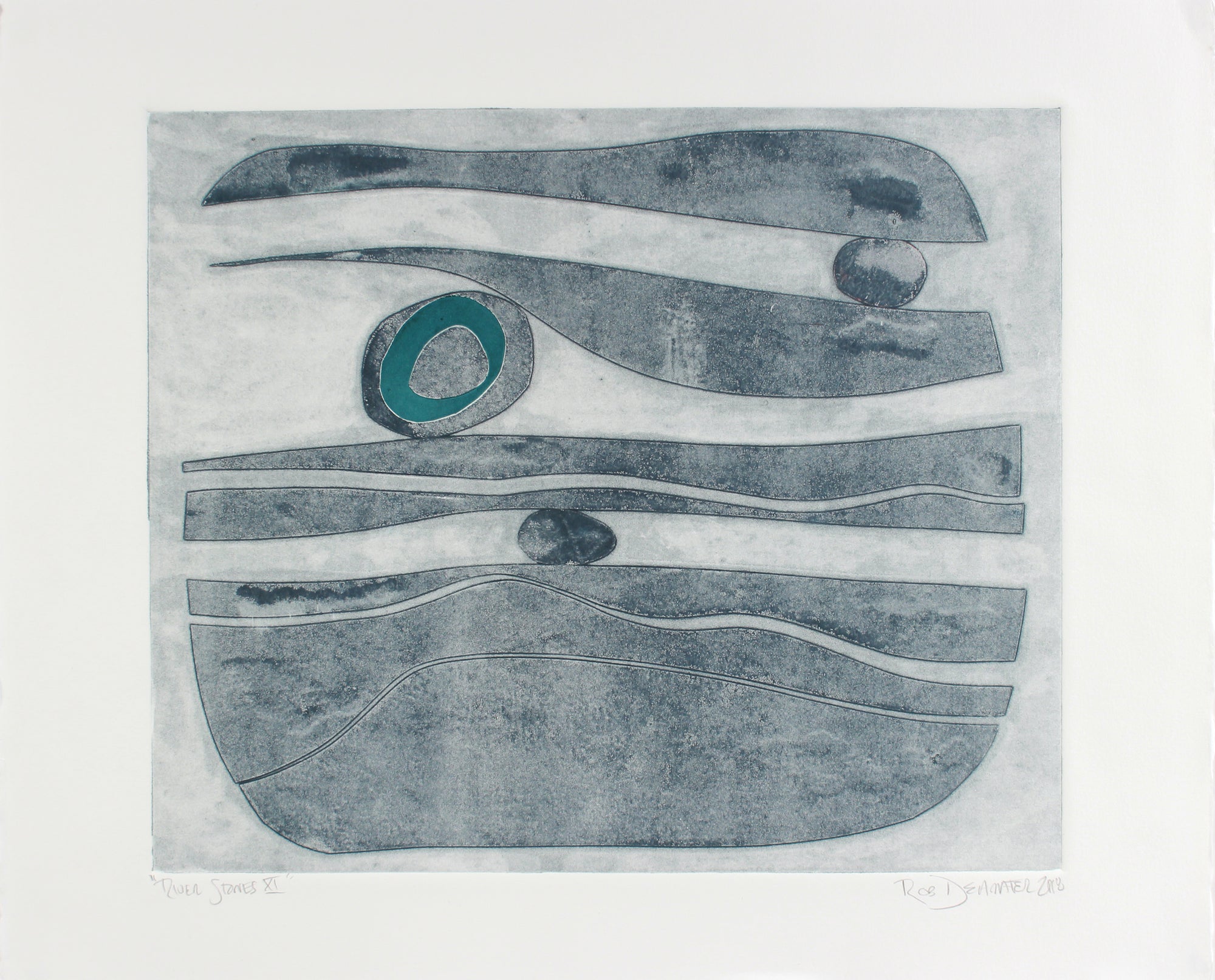 <i>River Stones XI</i> <br>2018 Monotype <br><br>#A7151