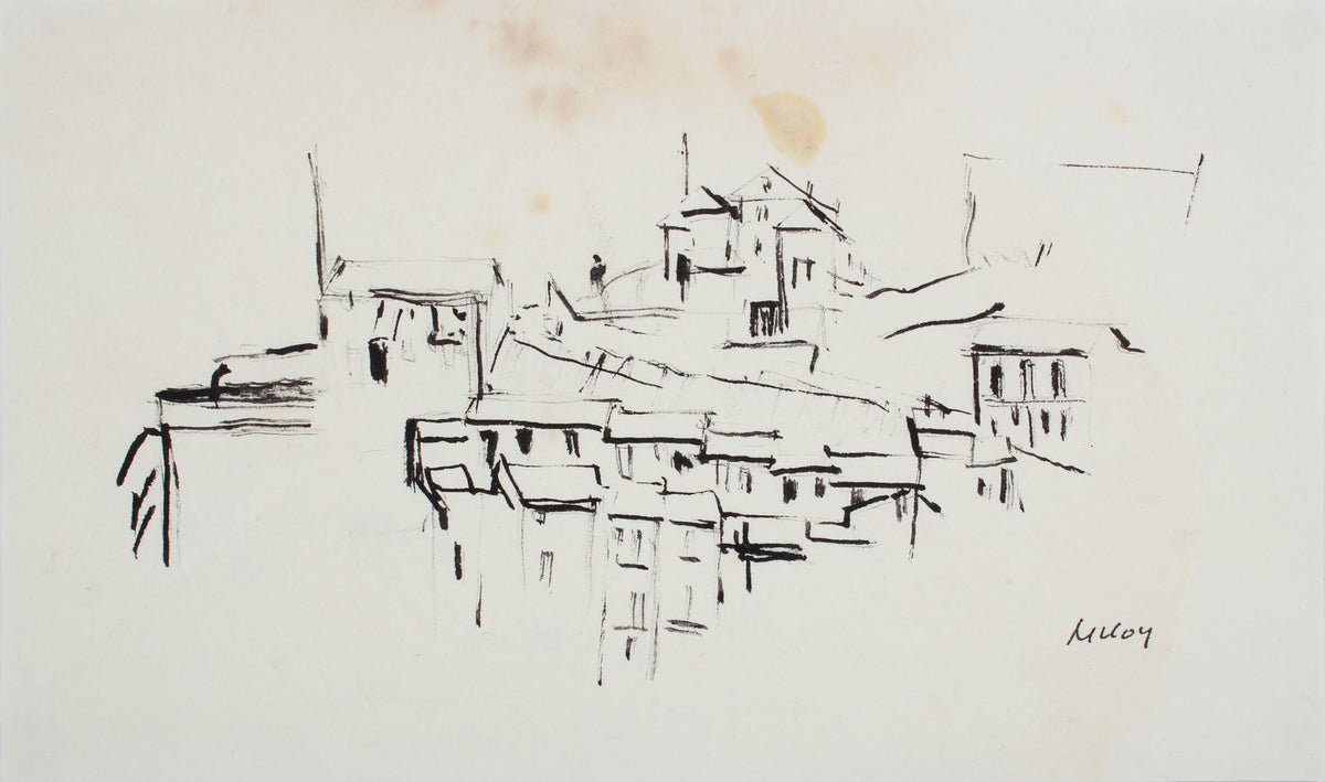 Monochromatic Cityscape&lt;br&gt;1958 Ink&lt;br&gt;&lt;br&gt;#A7194