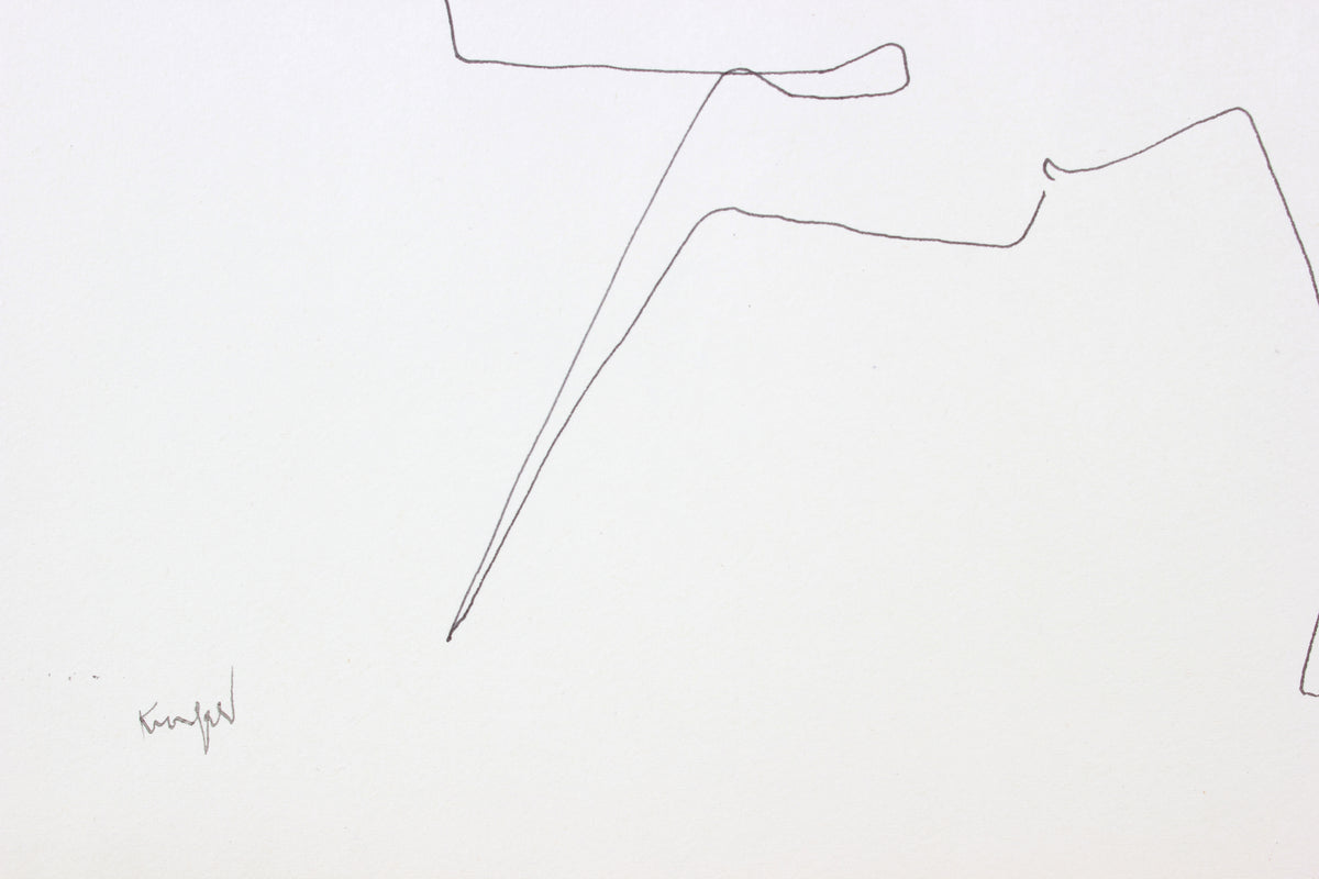 Star-Burst Abstract Drawing <br>1960-80s Ink <br><br>#A7291