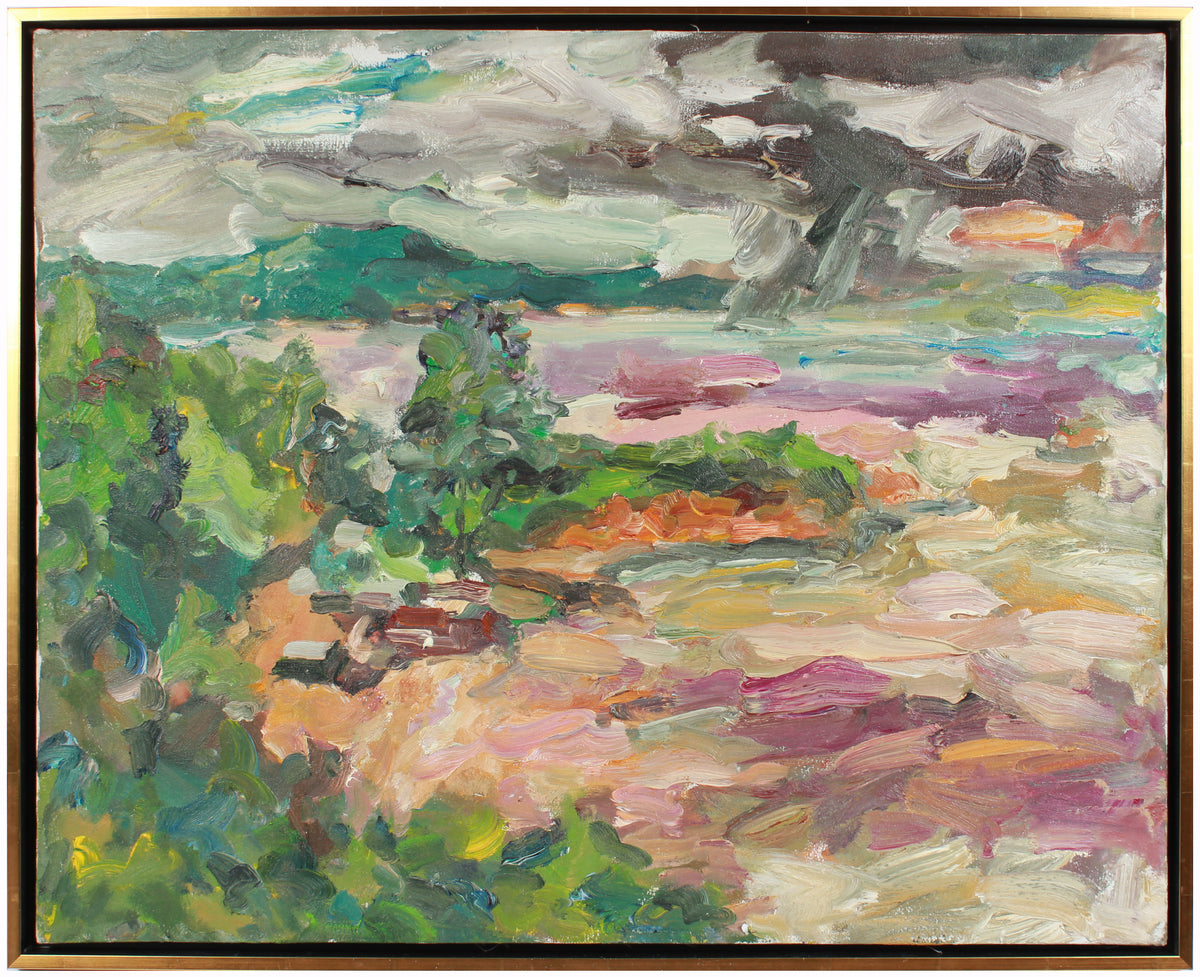 Stormy Expressionist Landscape &lt;br&gt;1992 Oil &lt;br&gt;&lt;br&gt;#A7368