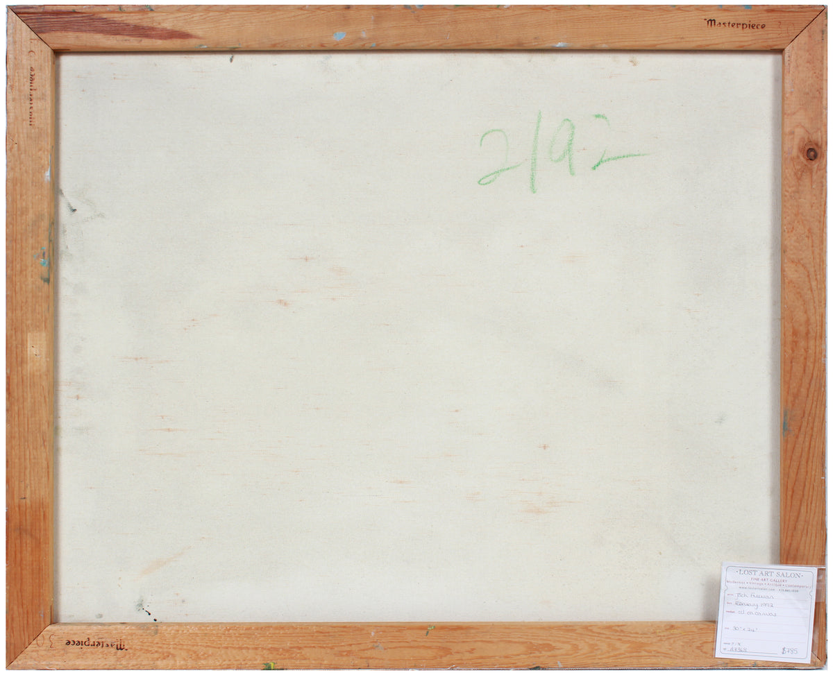 Stormy Expressionist Landscape <br>1992 Oil <br><br>#A7368