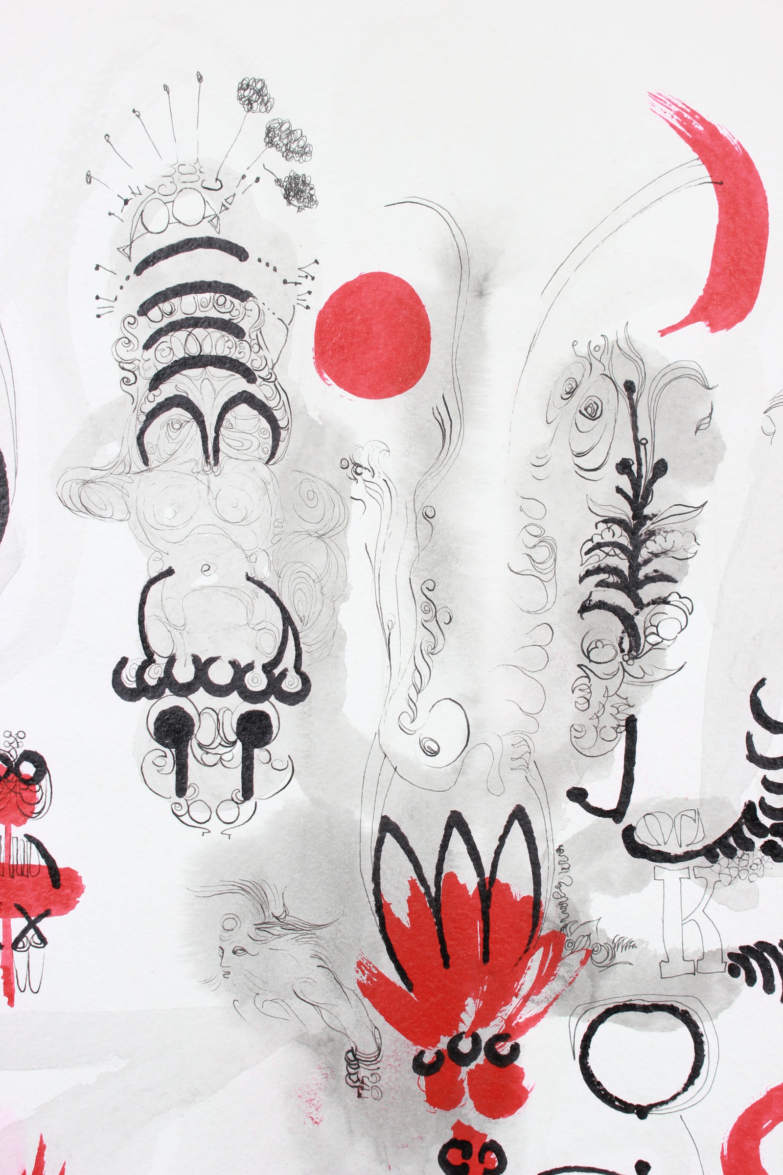 Surreal Shapes & Forms <br>1960-80s Ink <br><br>#A7375