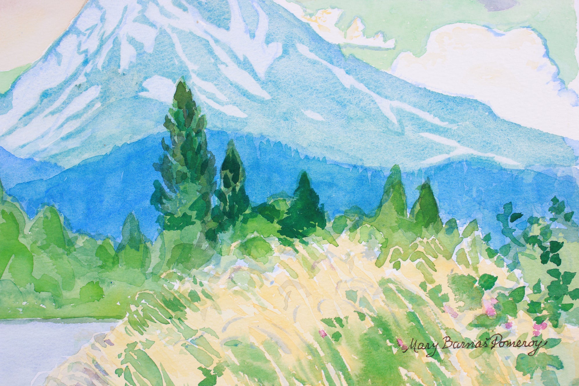 <i>Mount Shasta Before The Rain</i> <br> 2003 Watercolor <br><br>#A7385