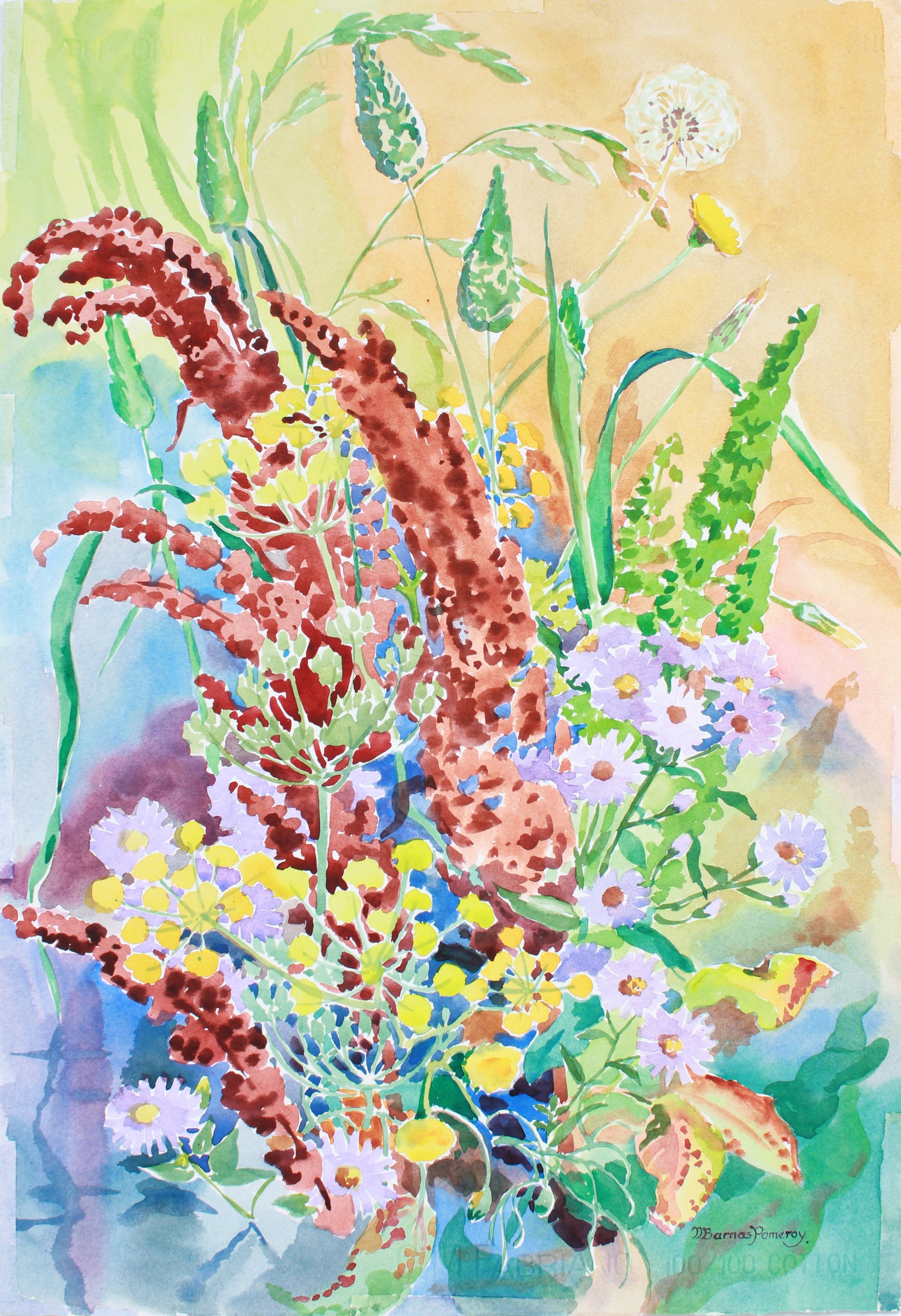 <i>Autumn Array</i> <br>1983 Watercolor <br><br>#A7391