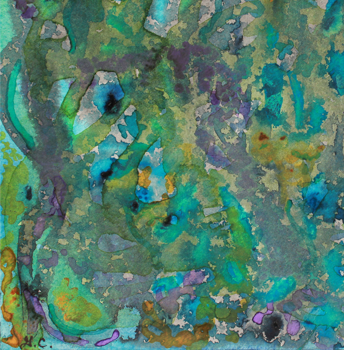 <i>Warm Pond, Shade</i> <br>2018-19 Gouache <br><br>#A7435