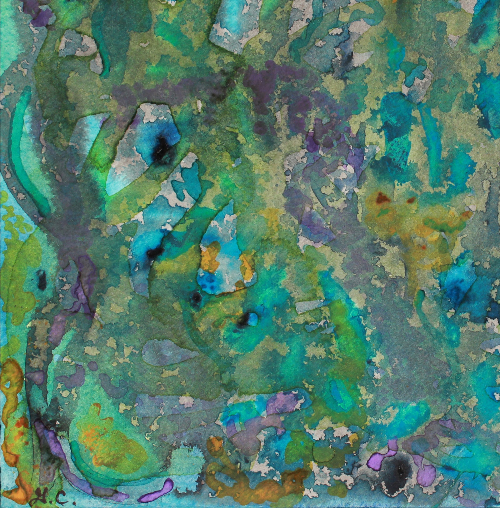 <i>Warm Pond, Shade</i> <br>2018-19 Gouache <br><br>#A7435