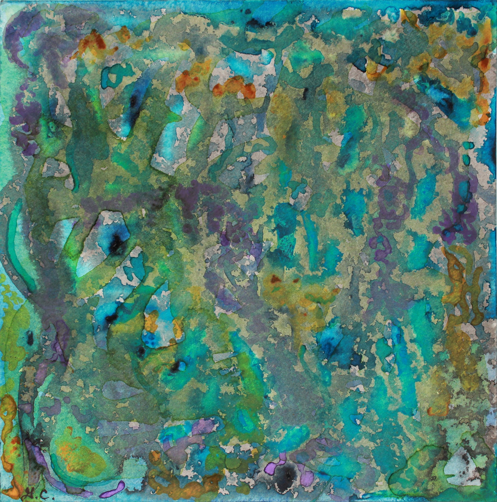 <i>Warm Pond, Shade</i> <br>2018-19 Gouache <br><br>#A7435