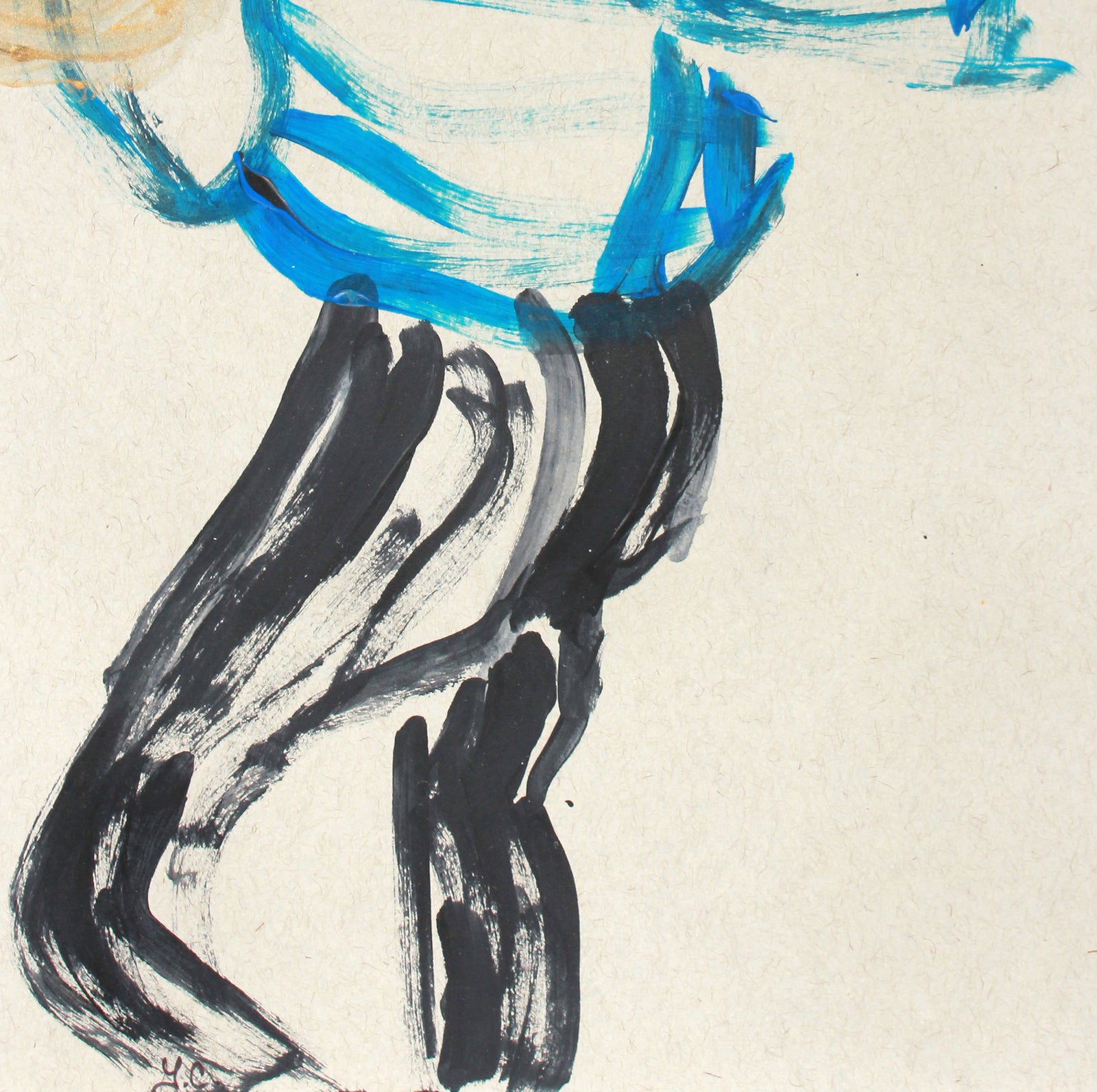 <i>Blue Stripes III</i> <br>2018-19 Mixed Media <br><br>#A7450