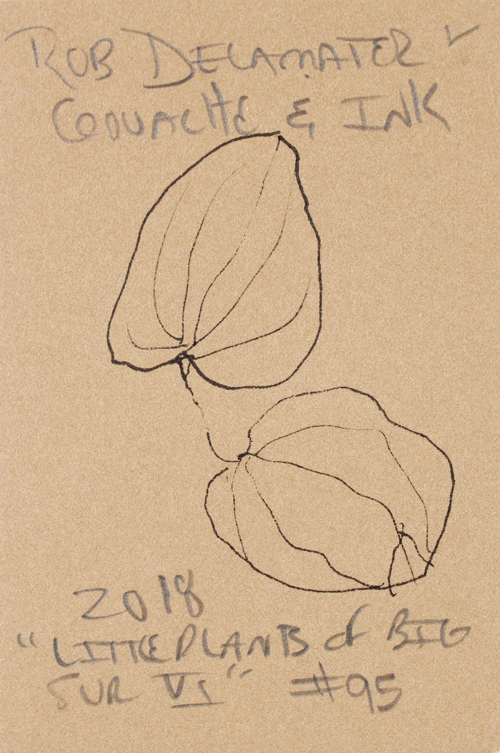 <i>Little Plants of Big Sur VI</i> <br>2018 Ink & Gouache on Paper <br><br>#A7484
