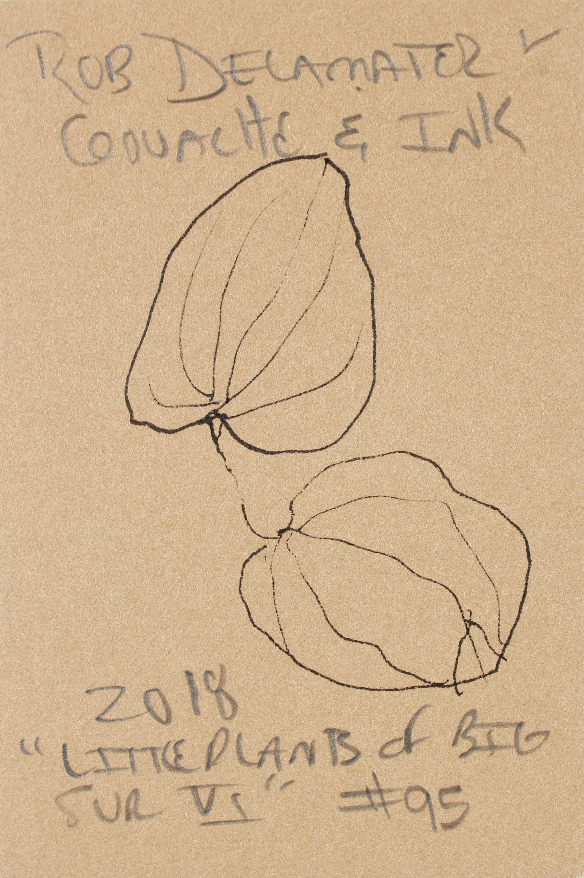 <i>Little Plants of Big Sur VI</i> <br>2018 Ink & Gouache on Paper <br><br>#A7484